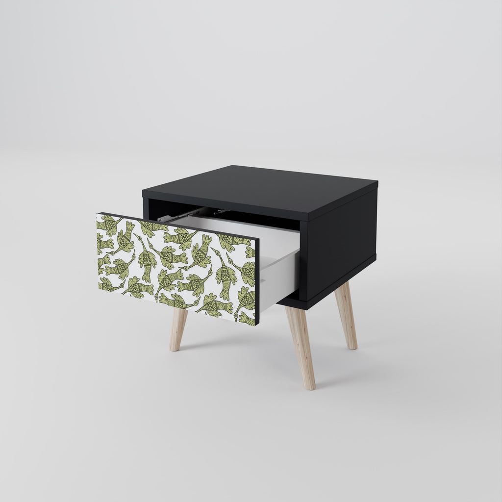 Table de chevet SEEDLING SONGBIRD en finition noire