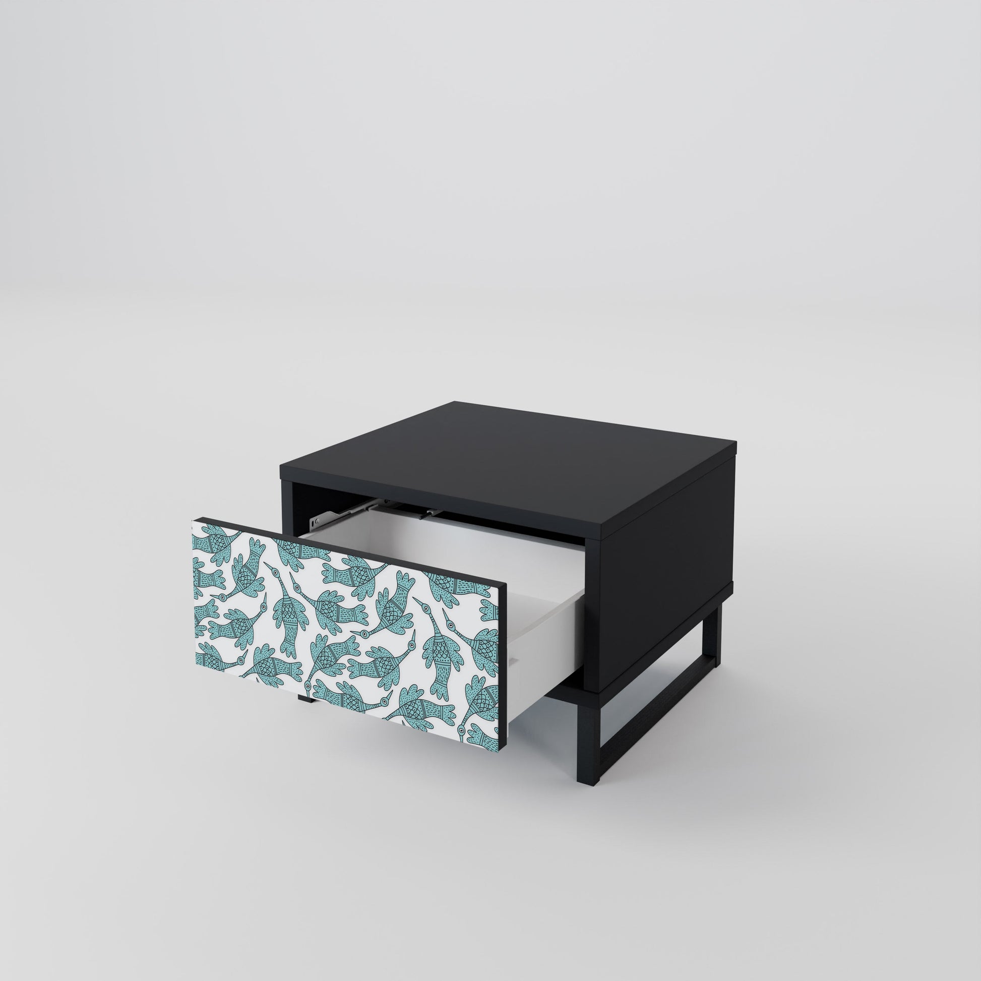 Table de chevet WATERSPOUT SONGIBIRD en finition noire