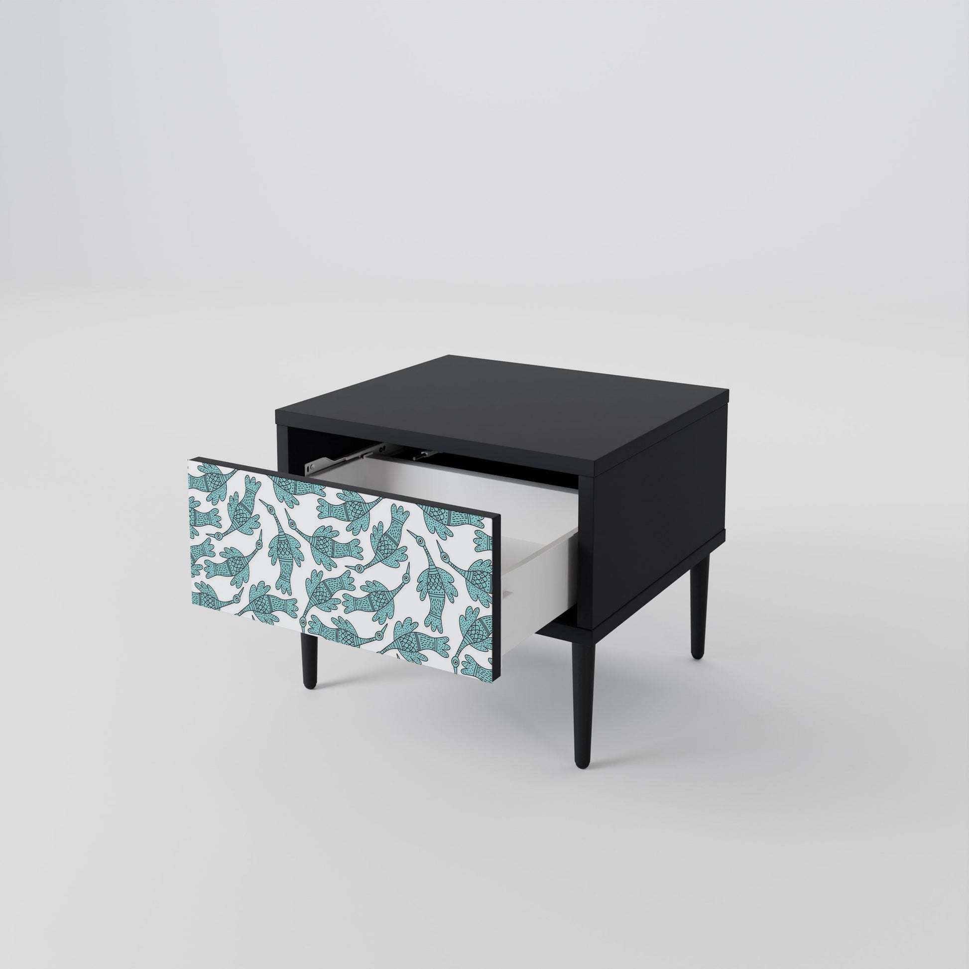 Table de chevet WATERSPOUT SONGIBIRD en finition noire