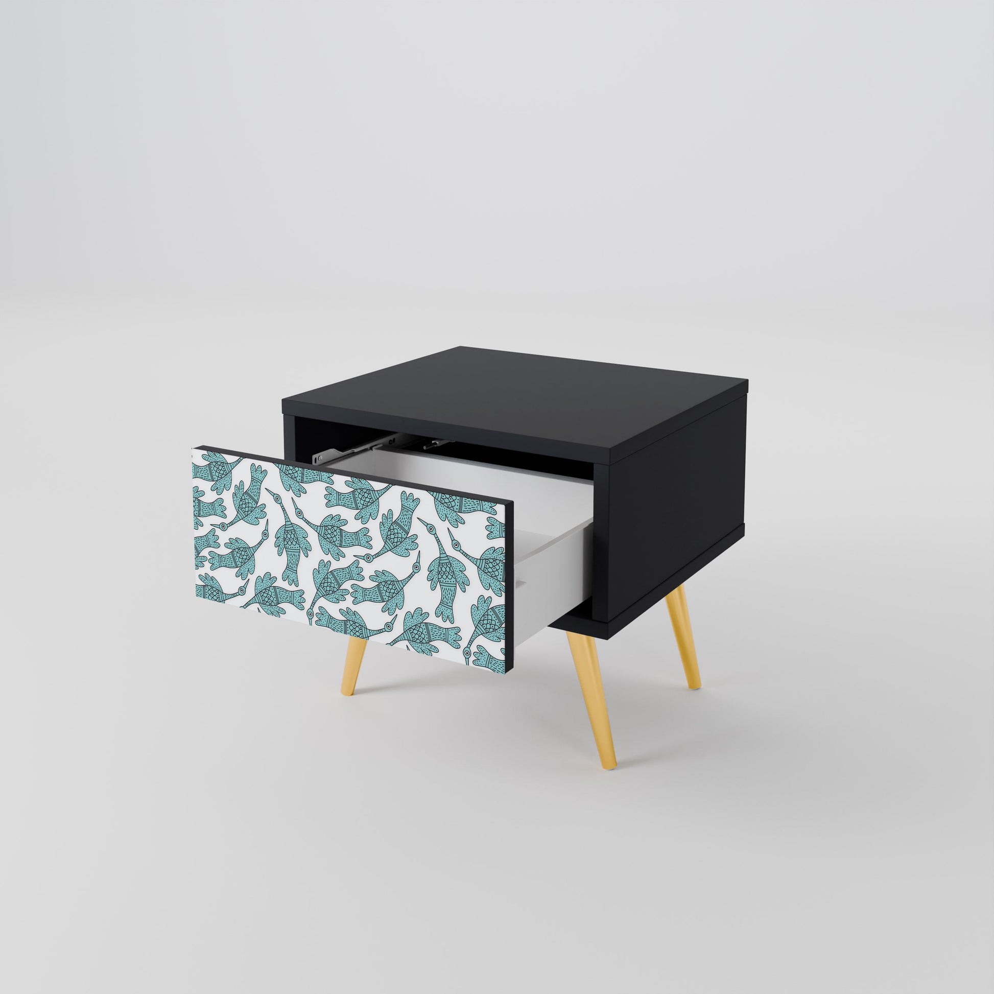 Table de chevet WATERSPOUT SONGIBIRD en finition noire