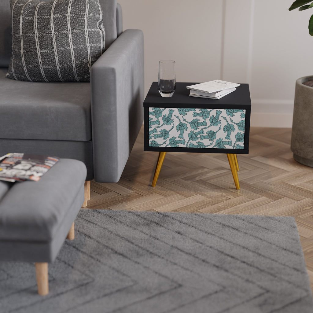 Table de chevet WATERSPOUT SONGIBIRD en finition noire