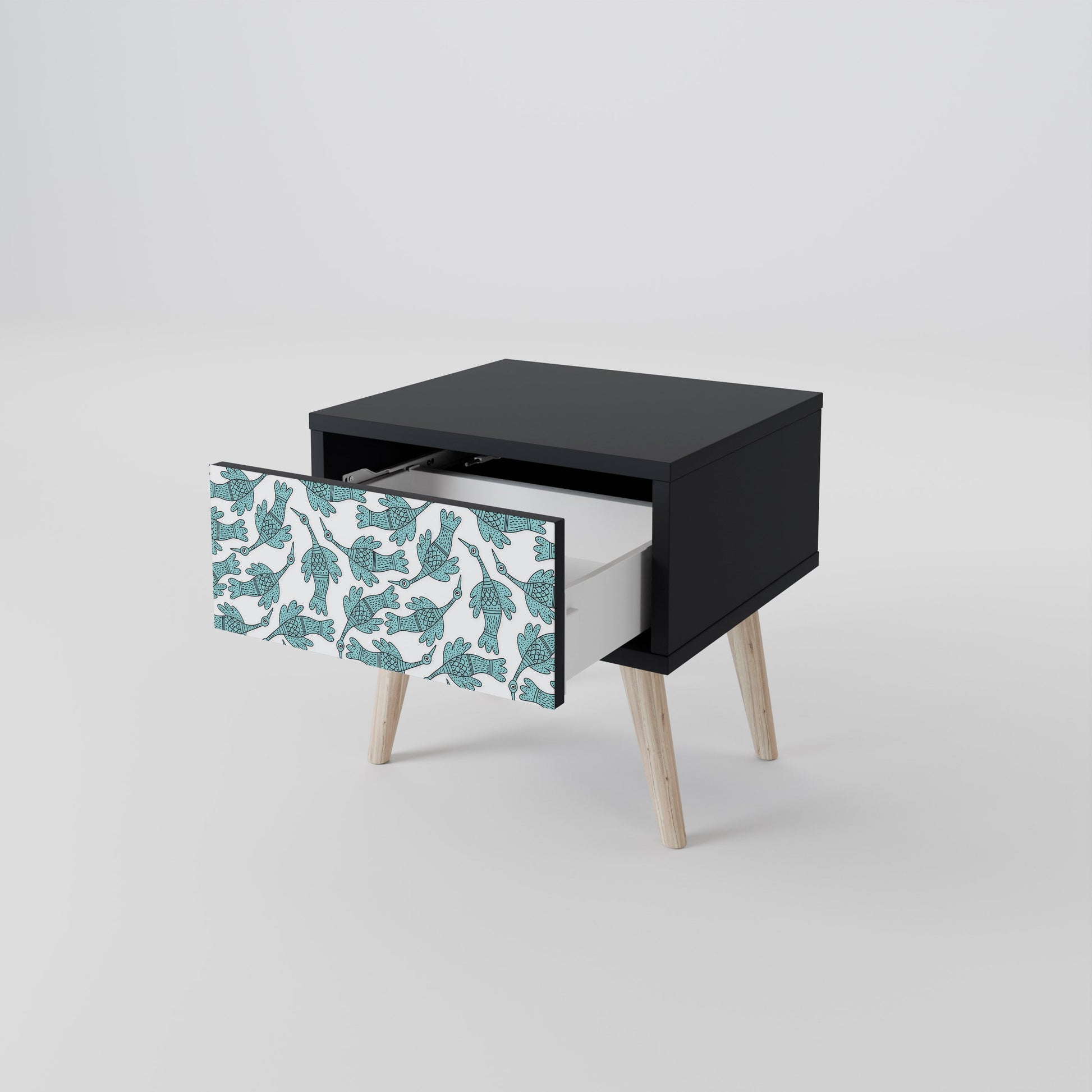 Table de chevet WATERSPOUT SONGIBIRD en finition noire