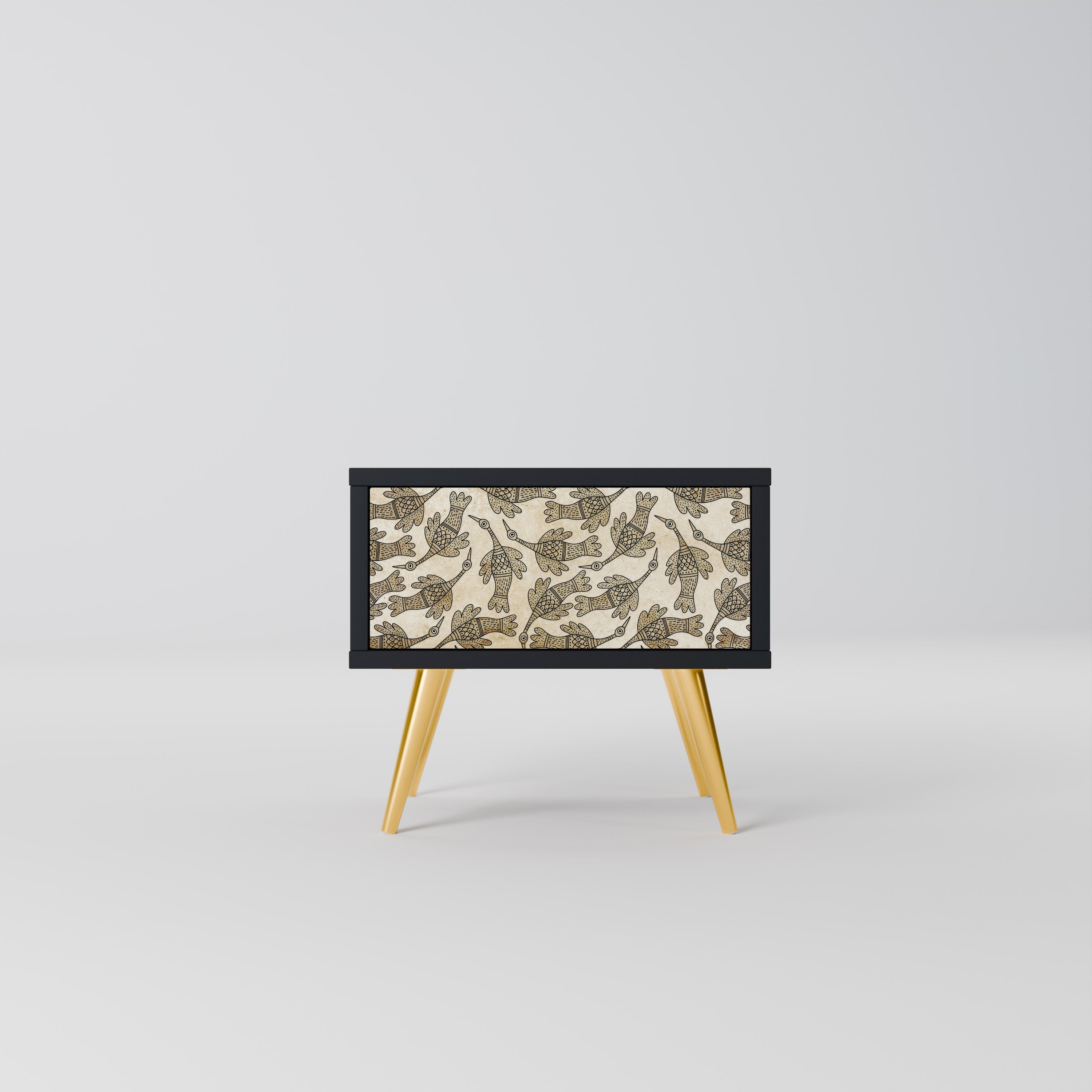 Table de chevet ALMONDINE SONGBIRD en finition noire