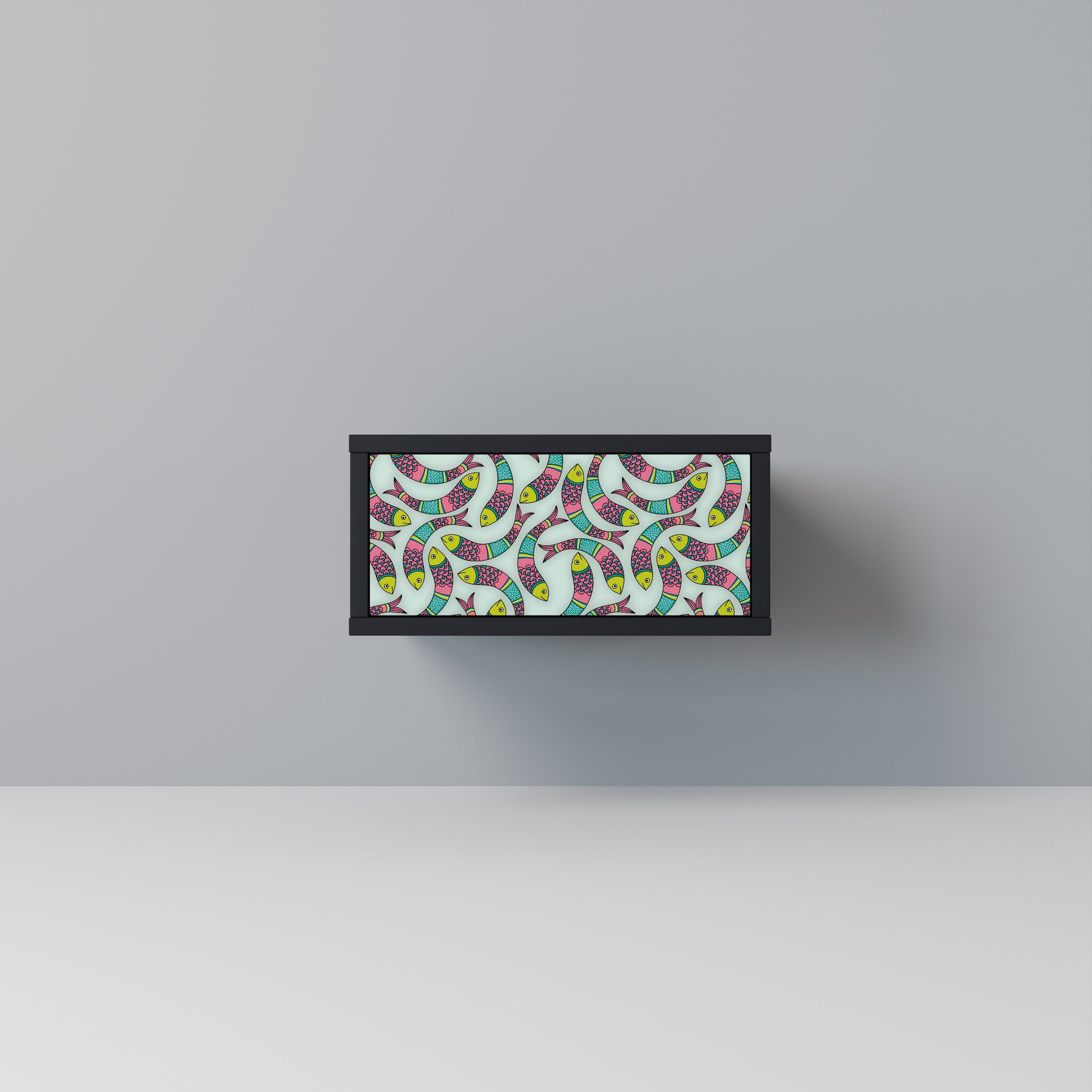 Table de chevet INDIAN FISH en finition noire