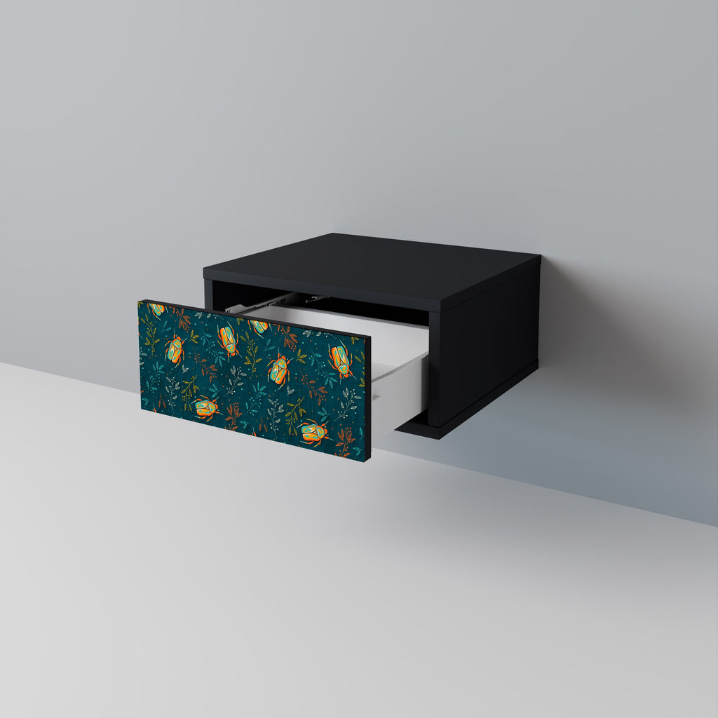 Table de chevet AUTUMN INSECTS en finition noire