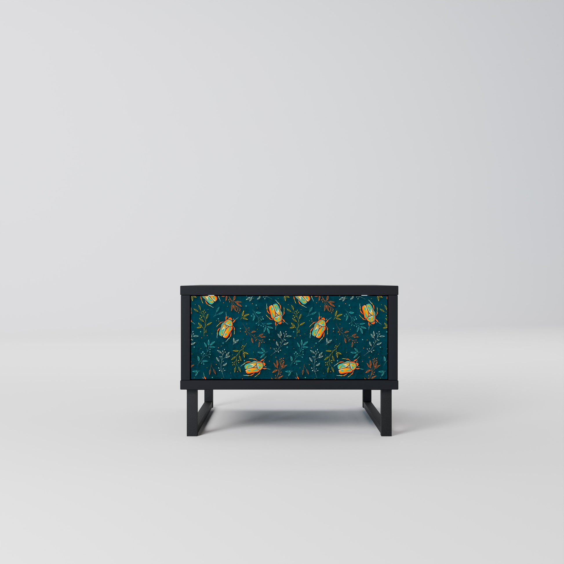 Table de chevet AUTUMN INSECTS en finition noire