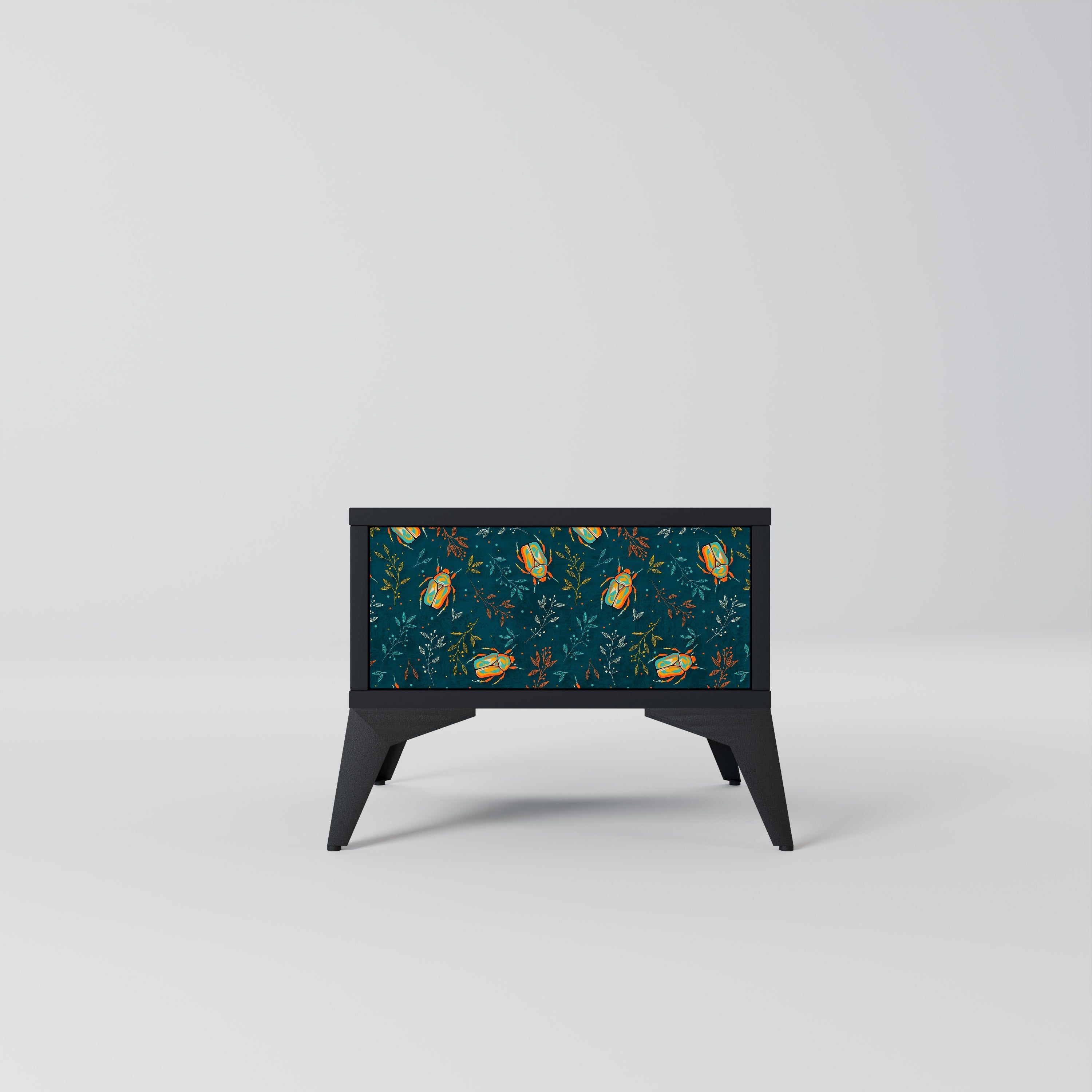 Table de chevet AUTUMN INSECTS en finition noire