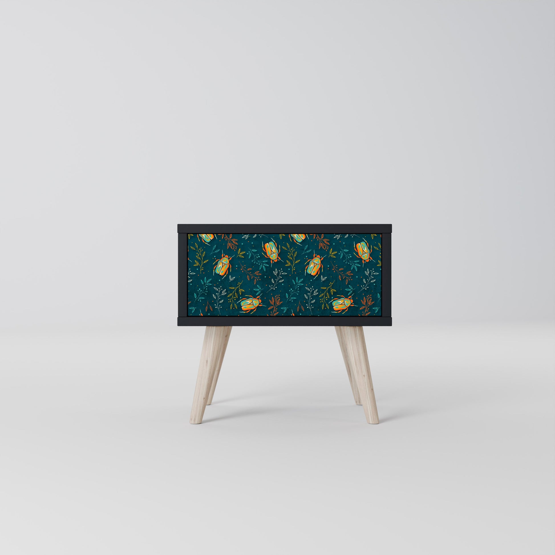 Table de chevet AUTUMN INSECTS en finition noire