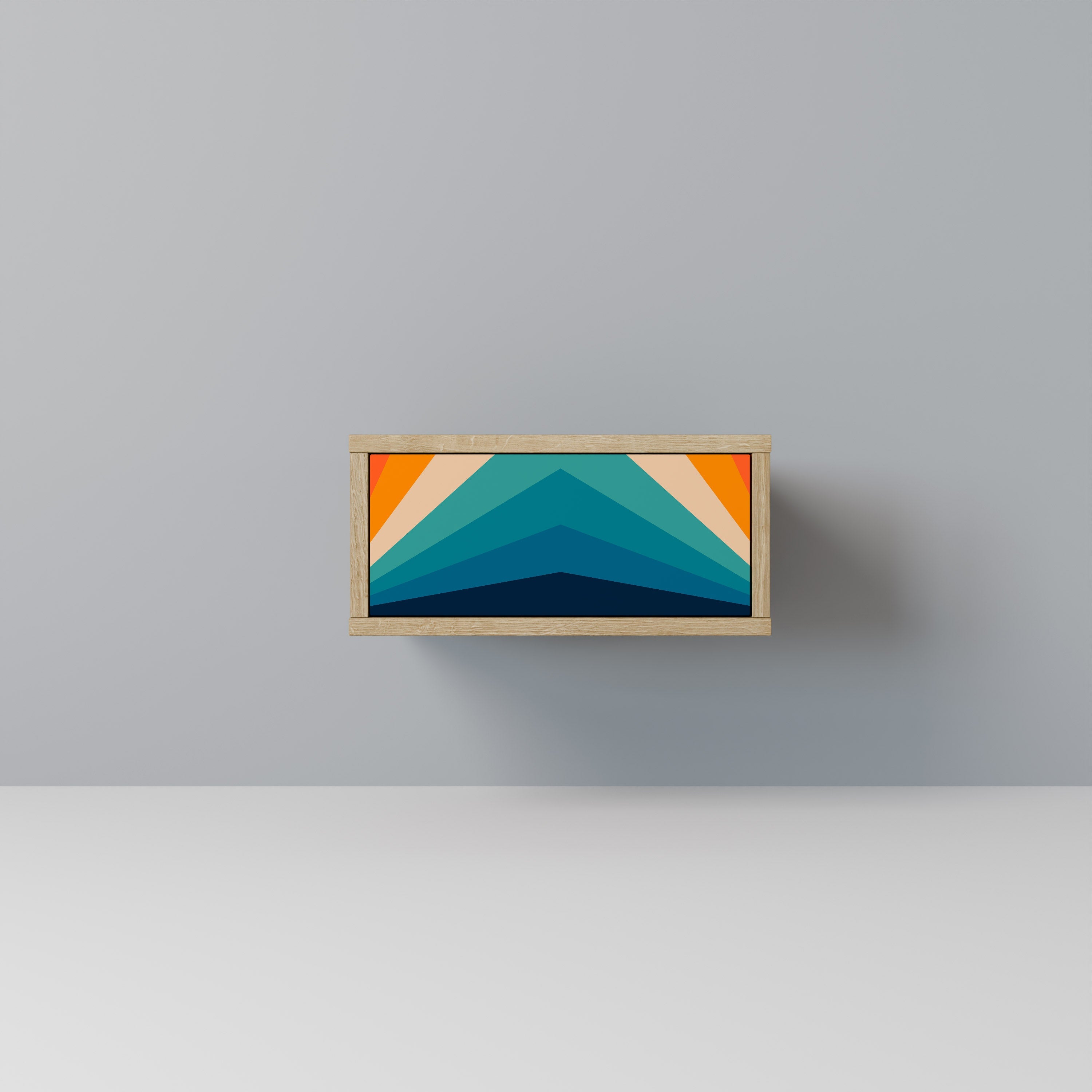 Table de chevet PRISM CONCUSSION effet chêne