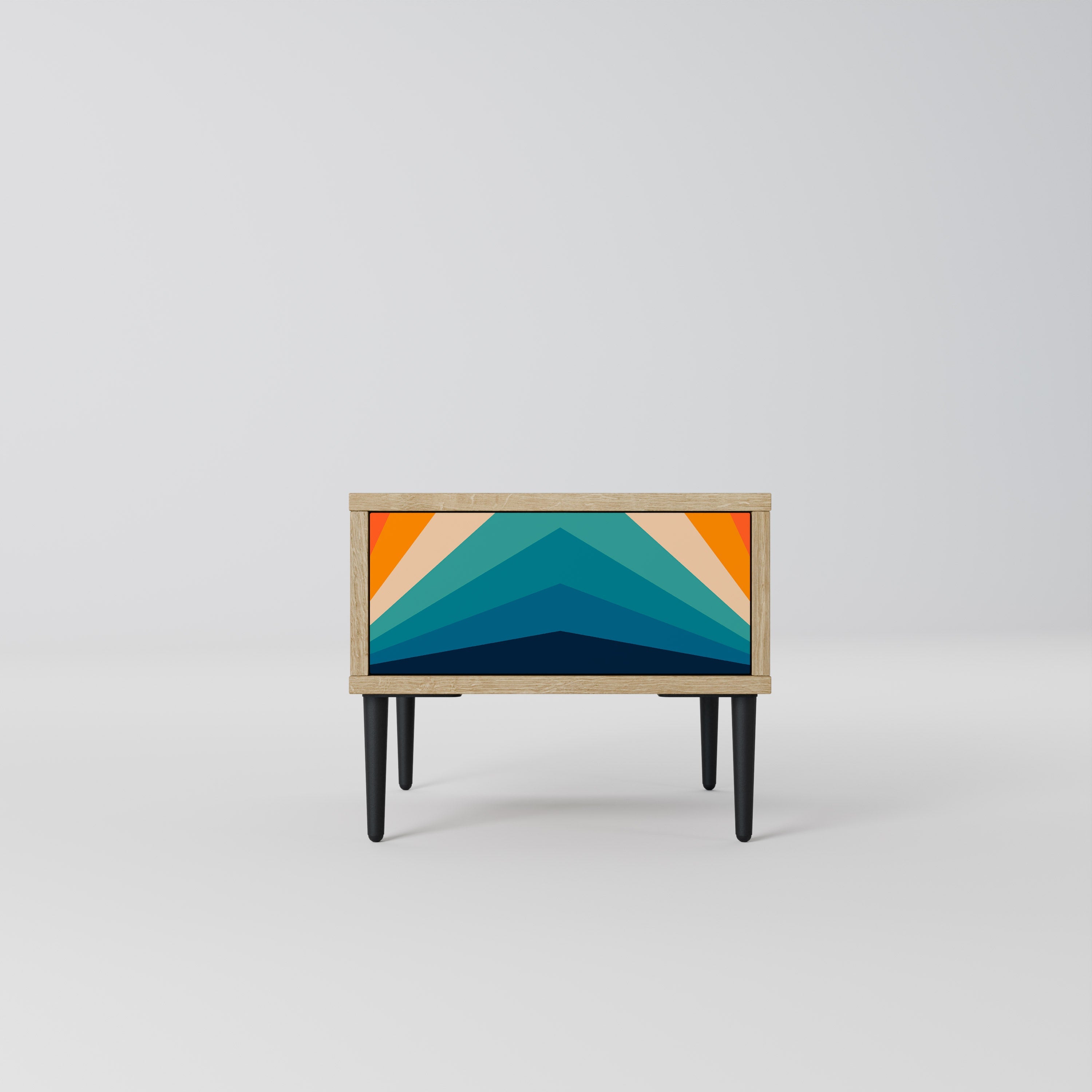 Table de chevet PRISM CONCUSSION effet chêne