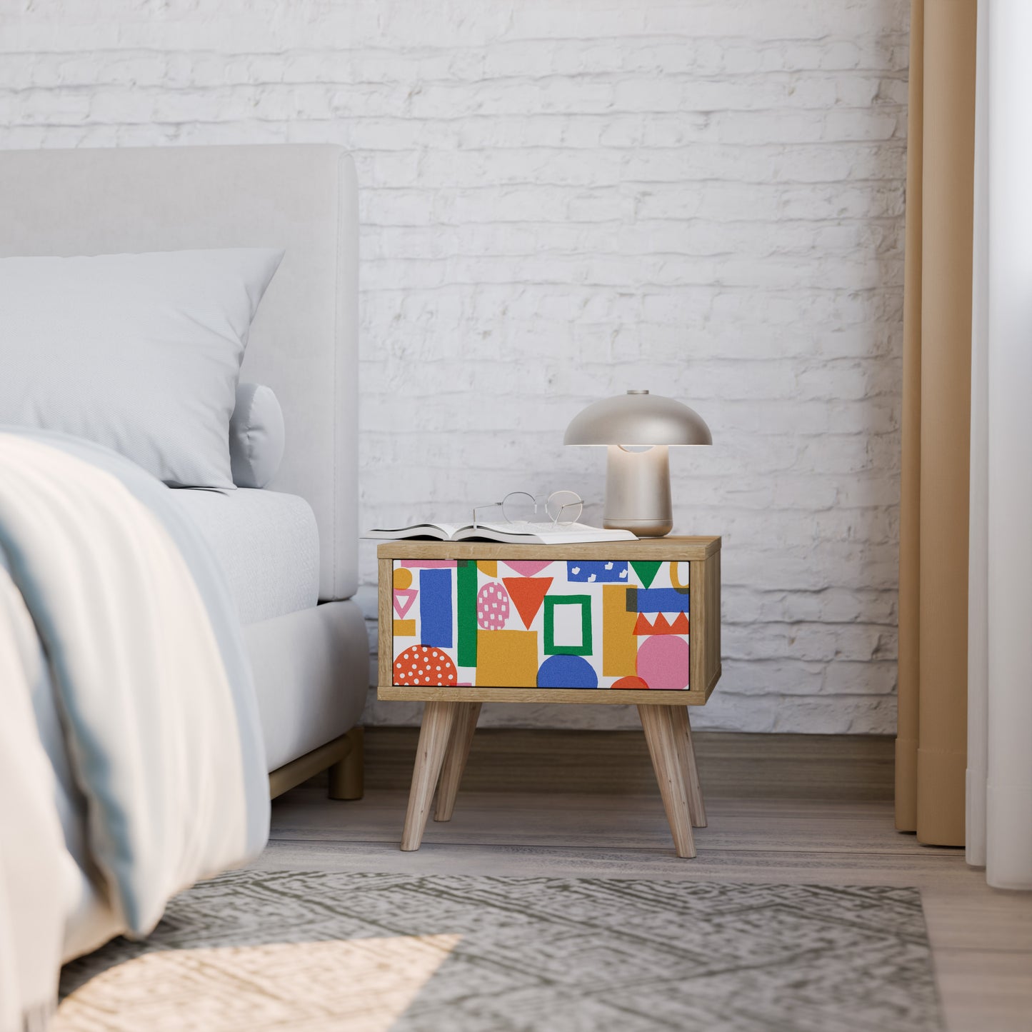 GEOMETRIC GLIMMER Nightstand