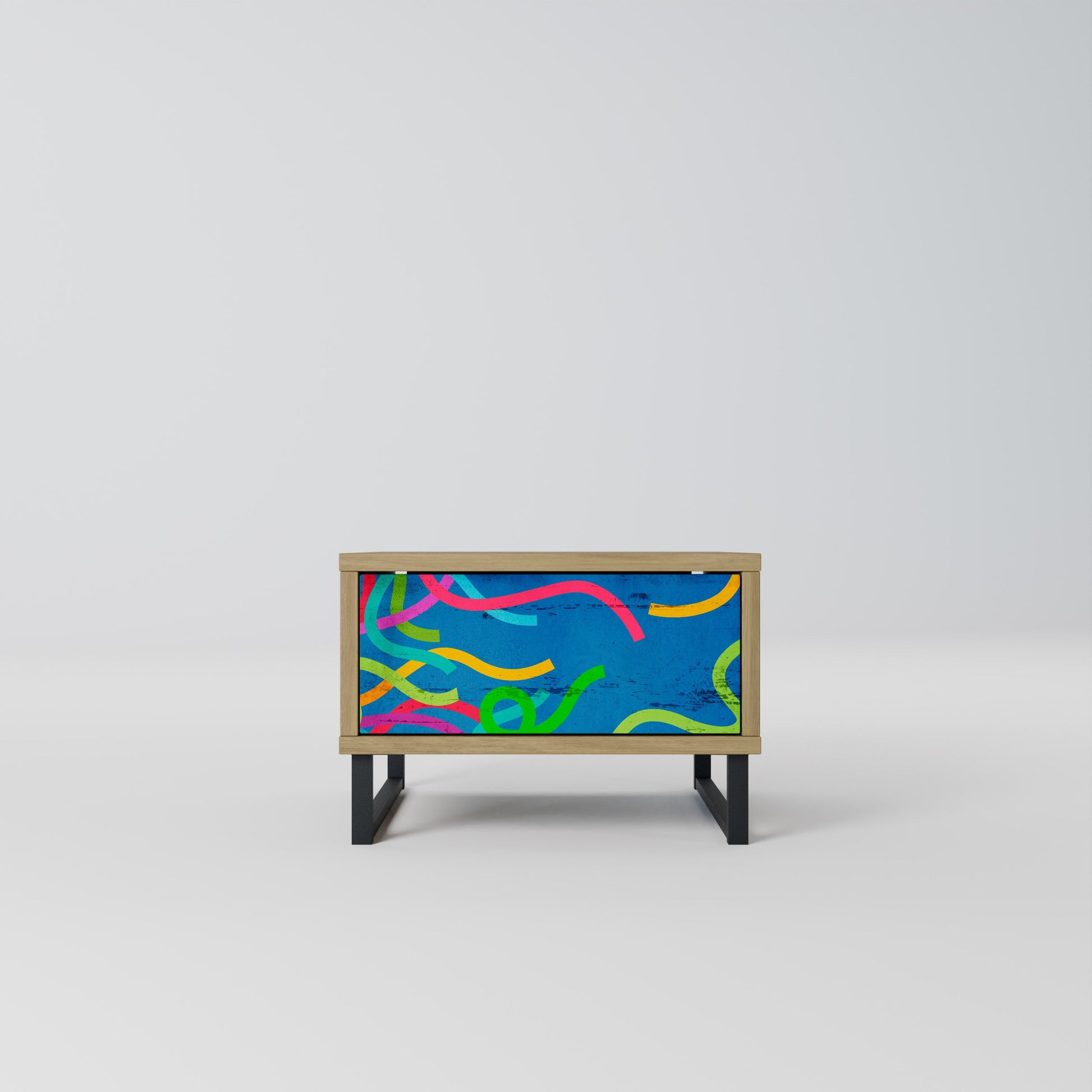 Table de chevet STREAMER TANGLE effet chêne