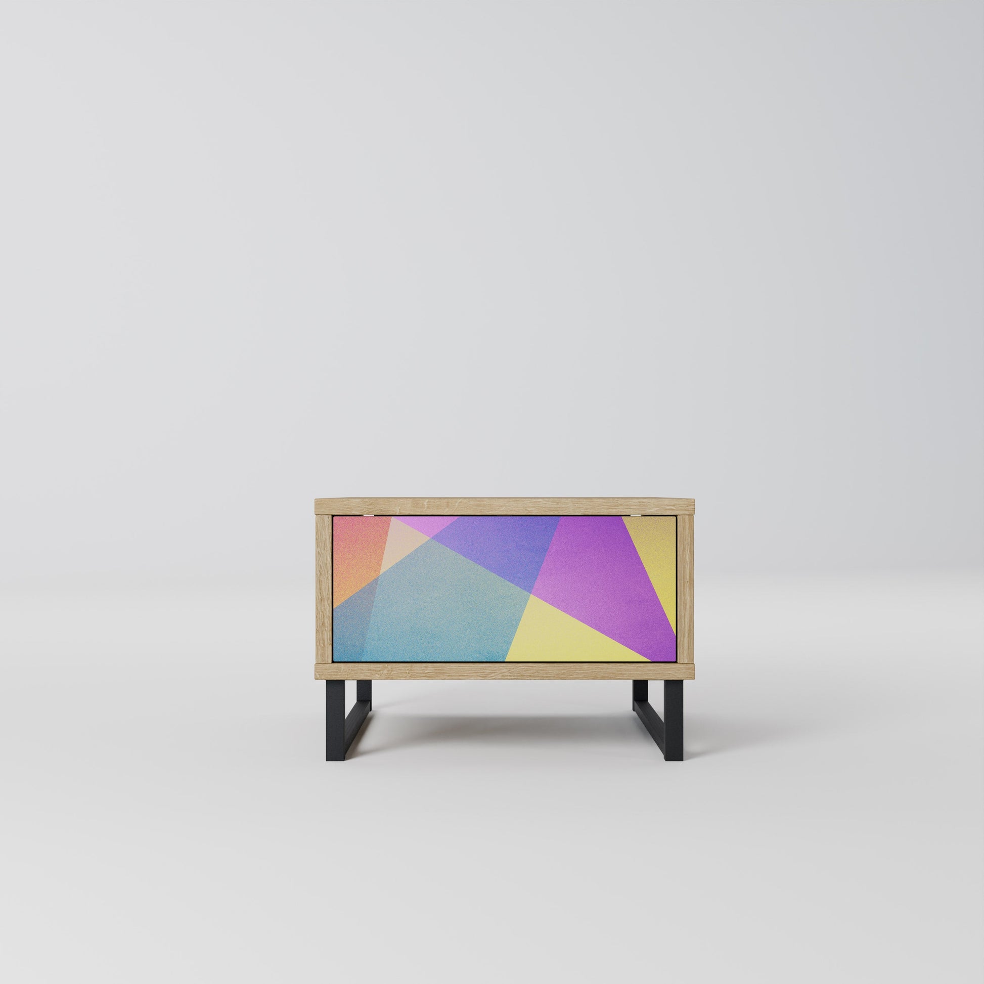 Table de chevet BRIGHT GEOMETRY effet chêne