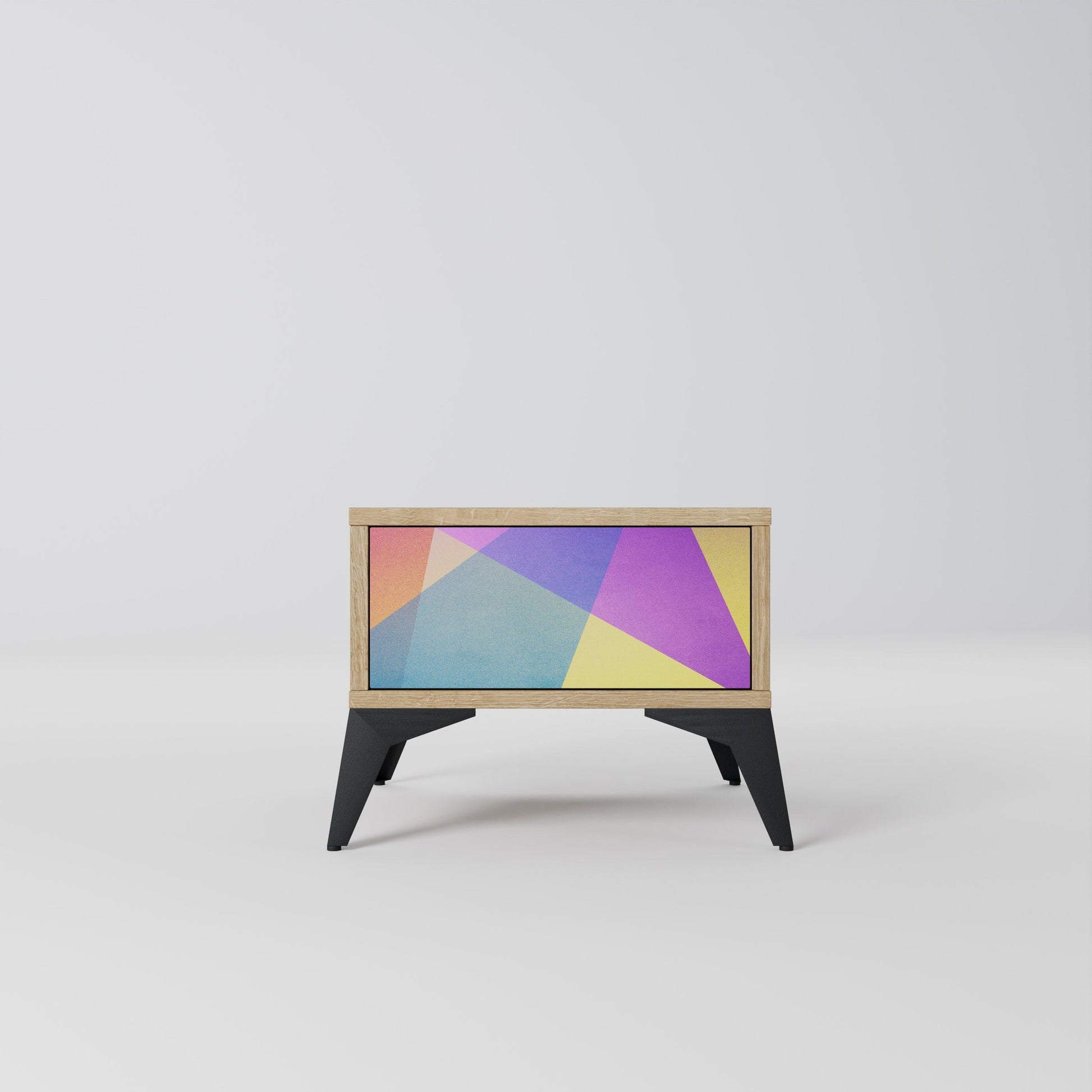 Table de chevet BRIGHT GEOMETRY effet chêne