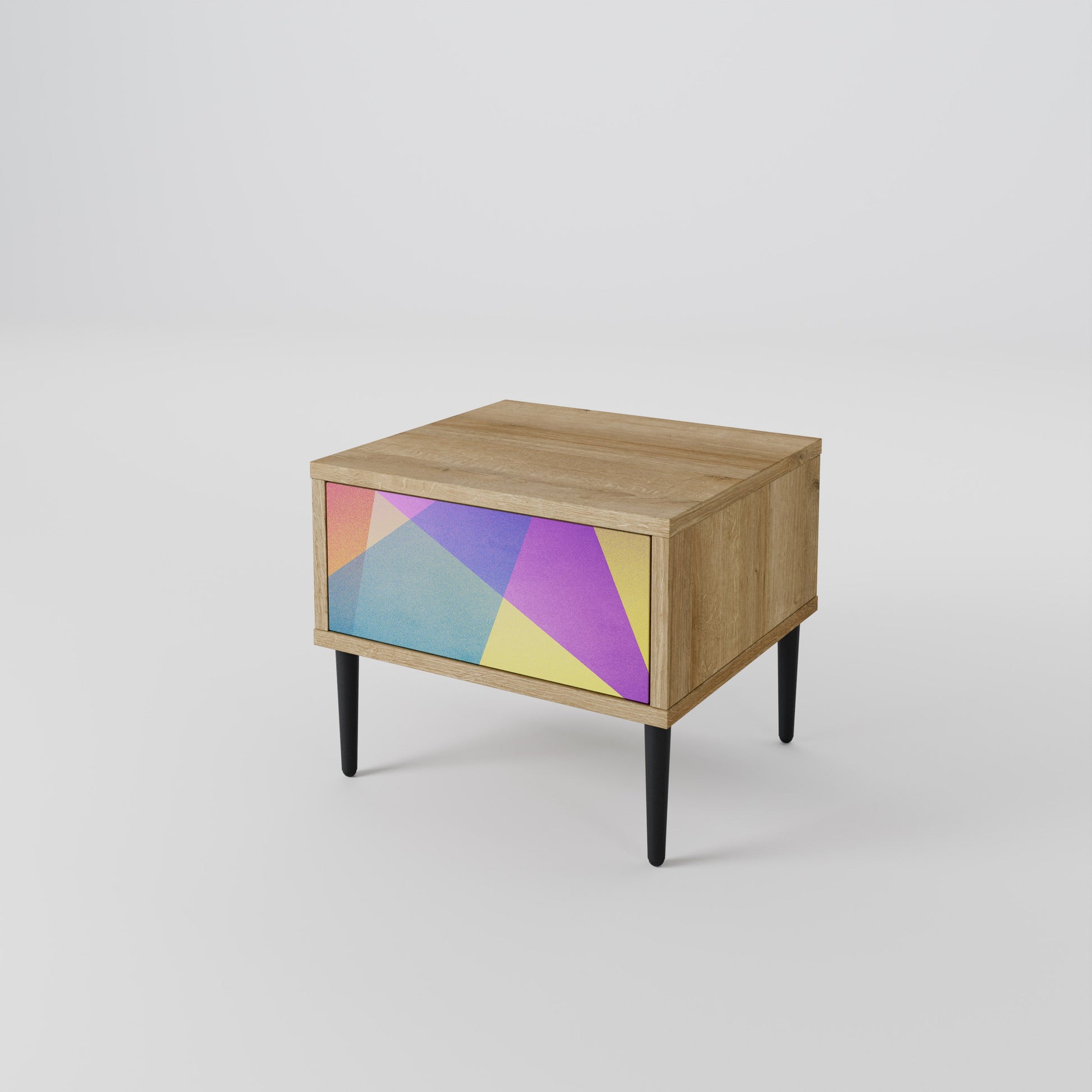 Table de chevet BRIGHT GEOMETRY effet chêne
