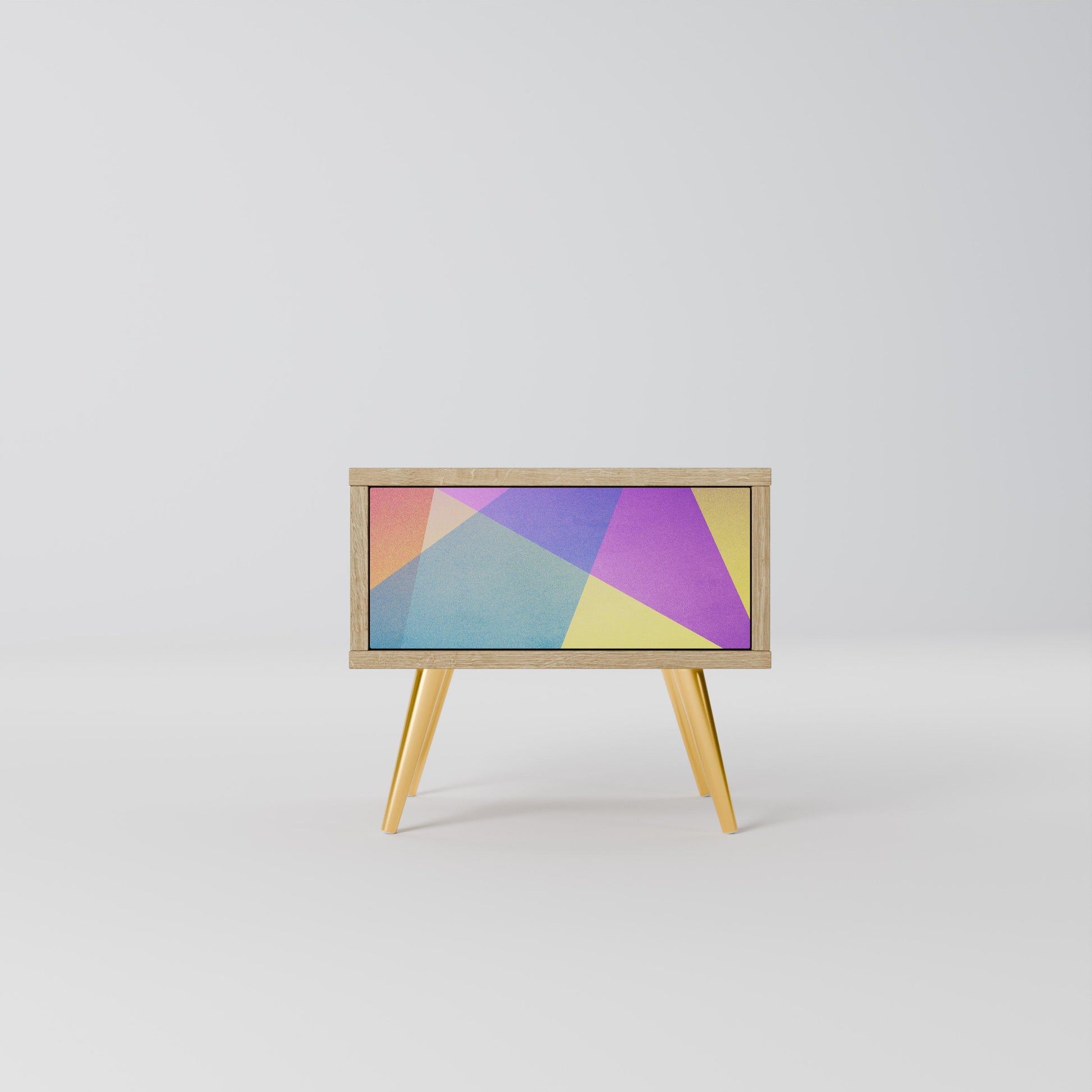 Table de chevet BRIGHT GEOMETRY effet chêne