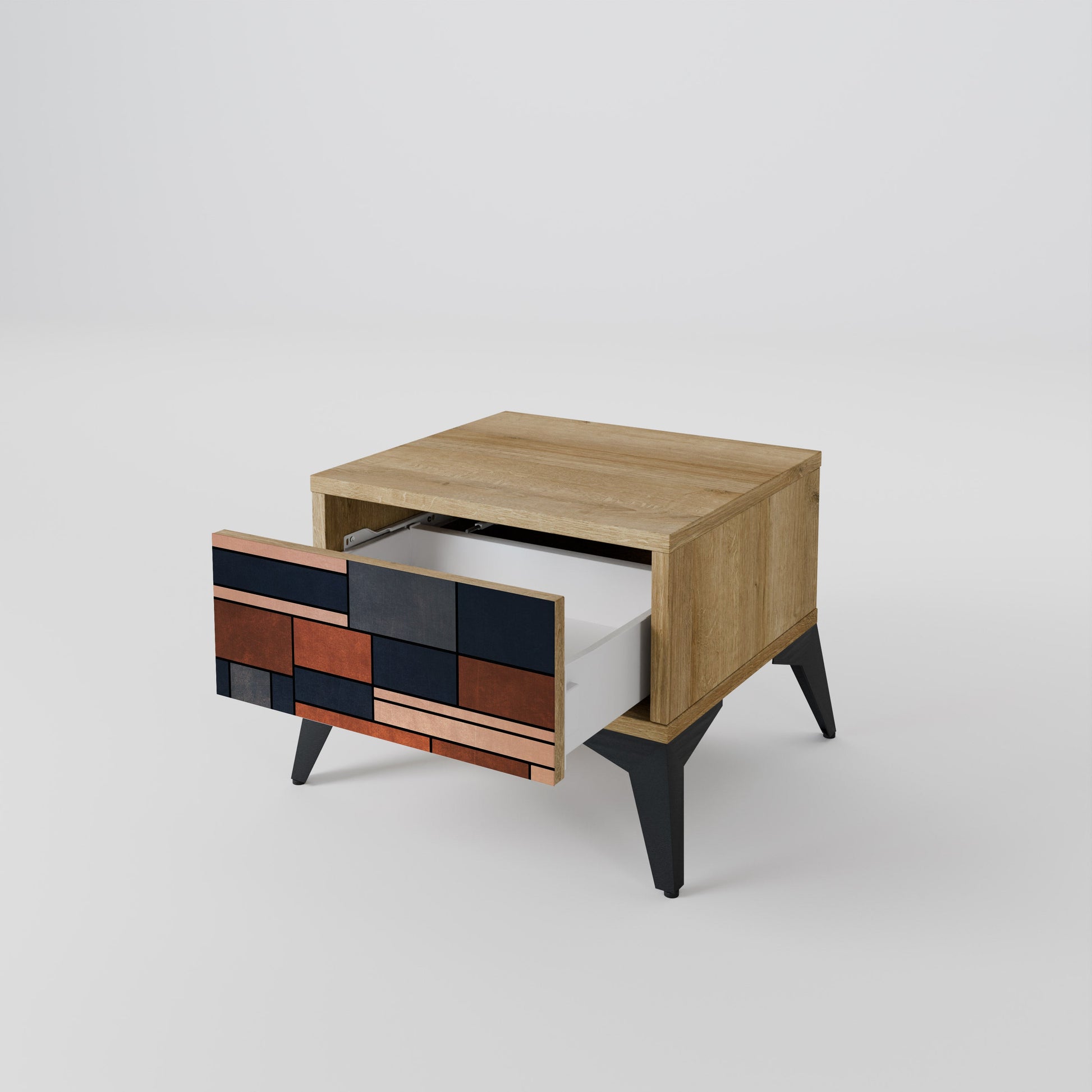 INTREPID FORMATION Nightstand in Oak Effect