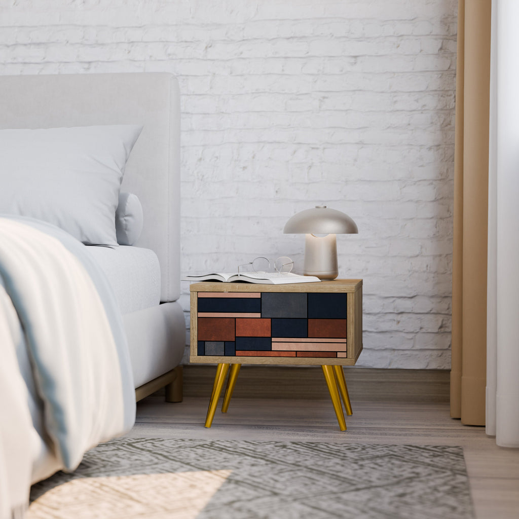 INTREPID FORMATION Nightstand in Oak Effect