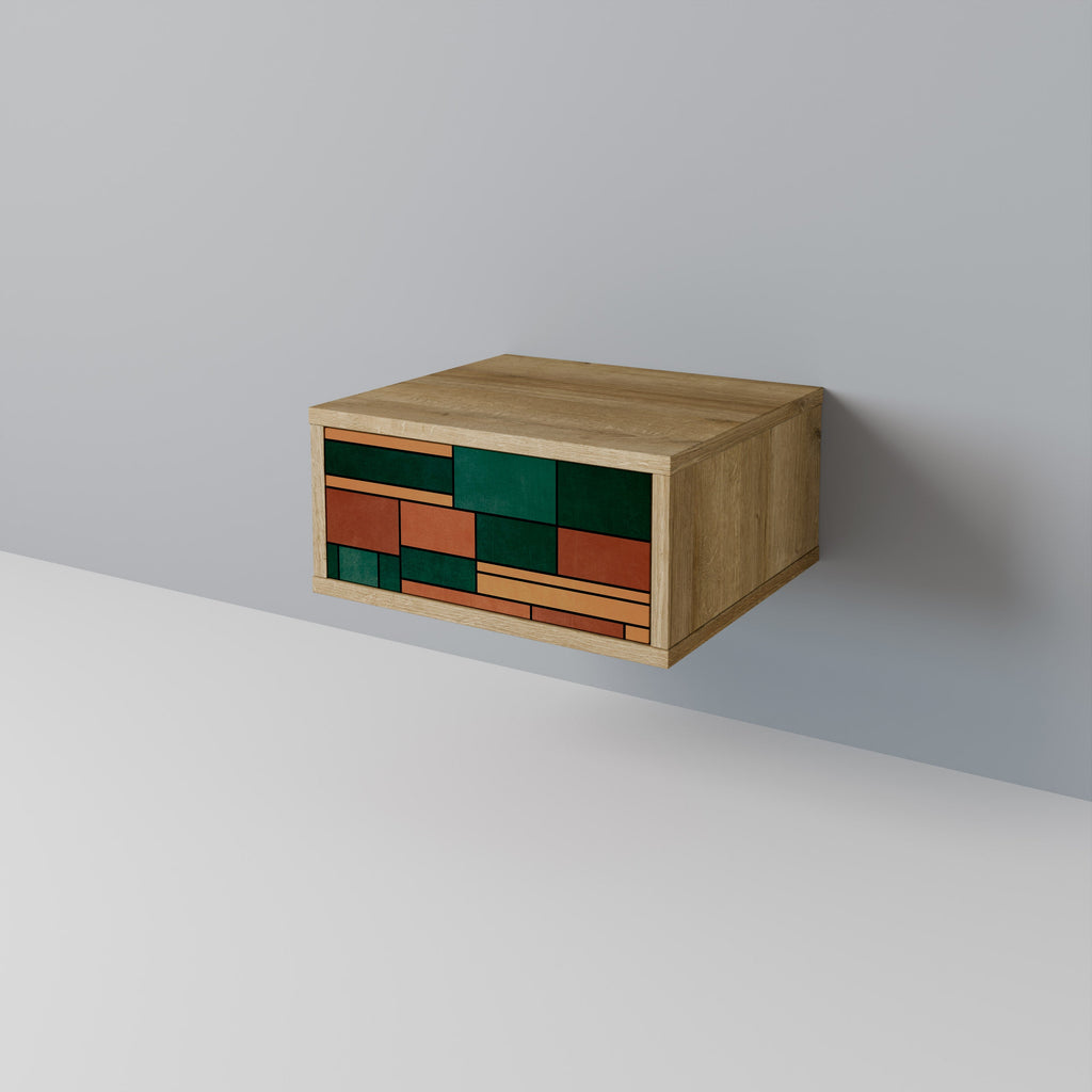 EARTHY FIGURES Nightstand in Oak Effect