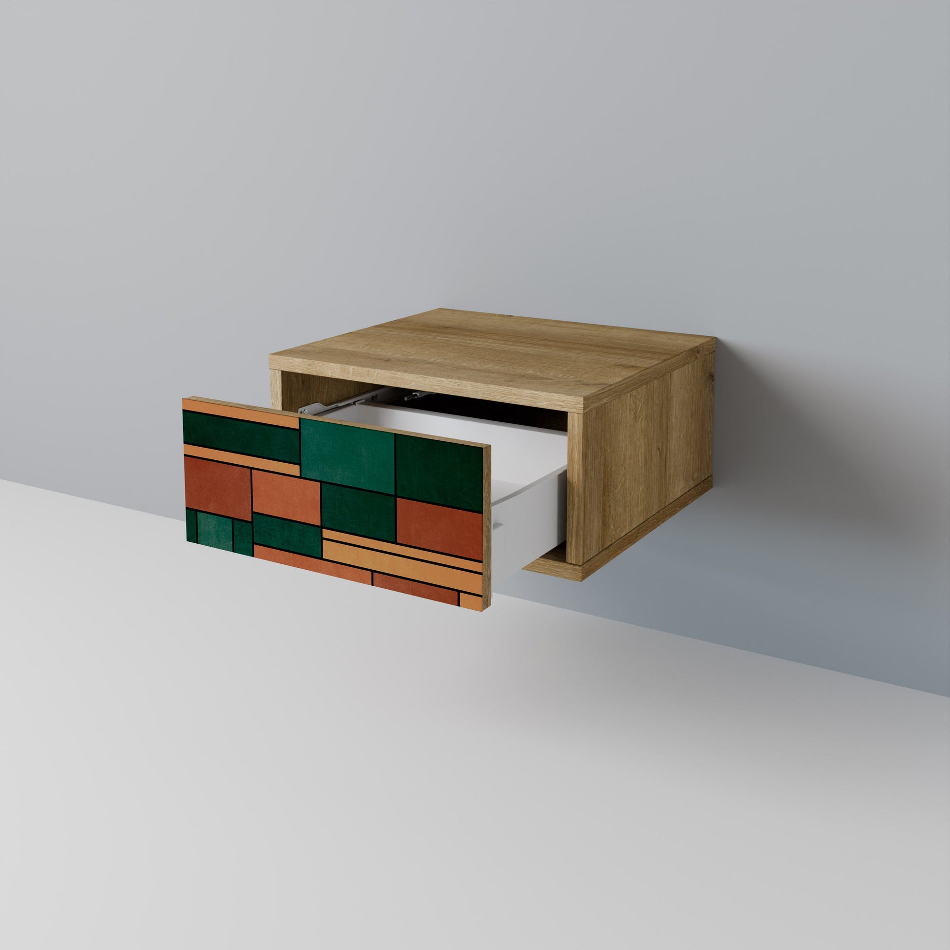 EARTHY FIGURES Nightstand in Oak Effect