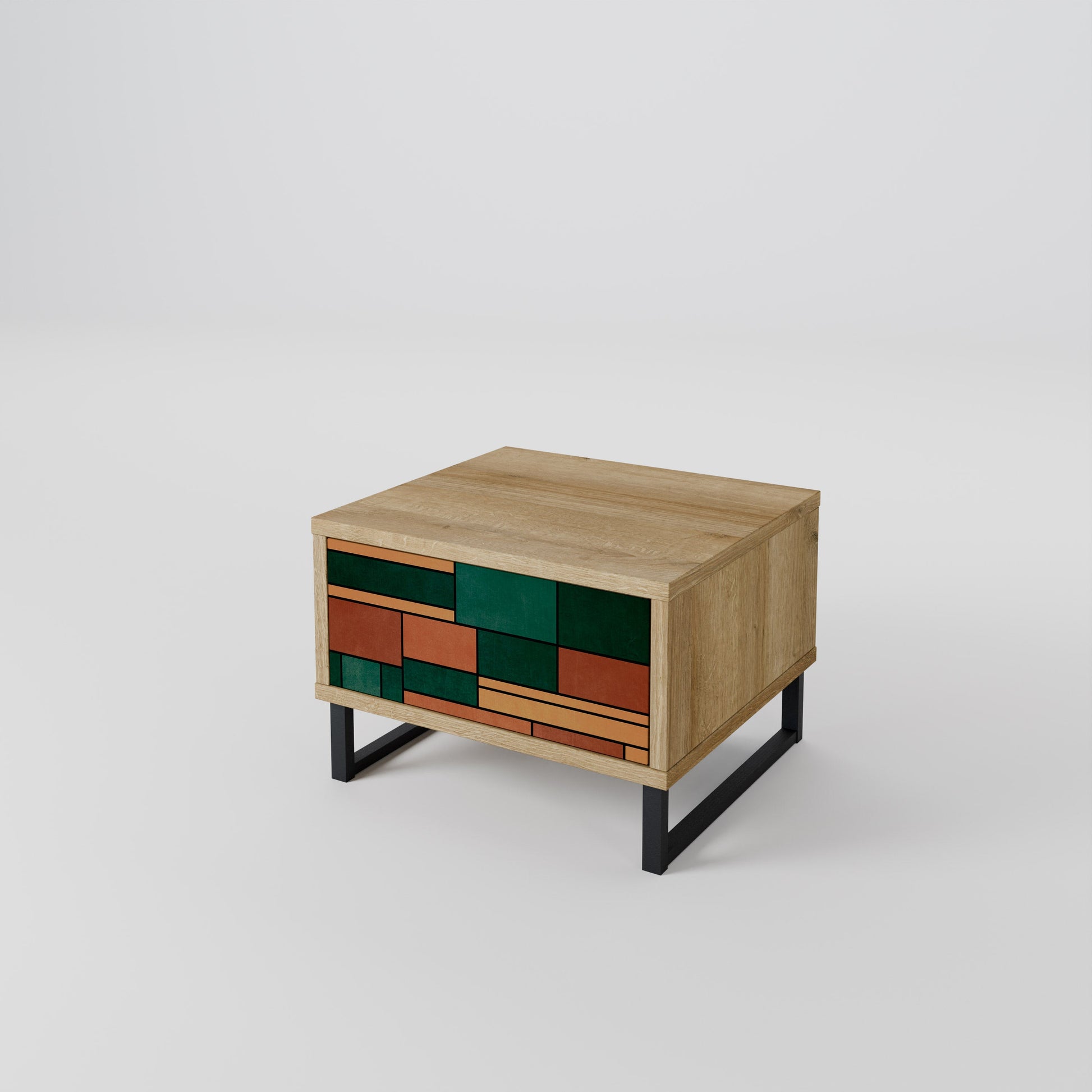 EARTHY FIGURES Nightstand in Oak Effect