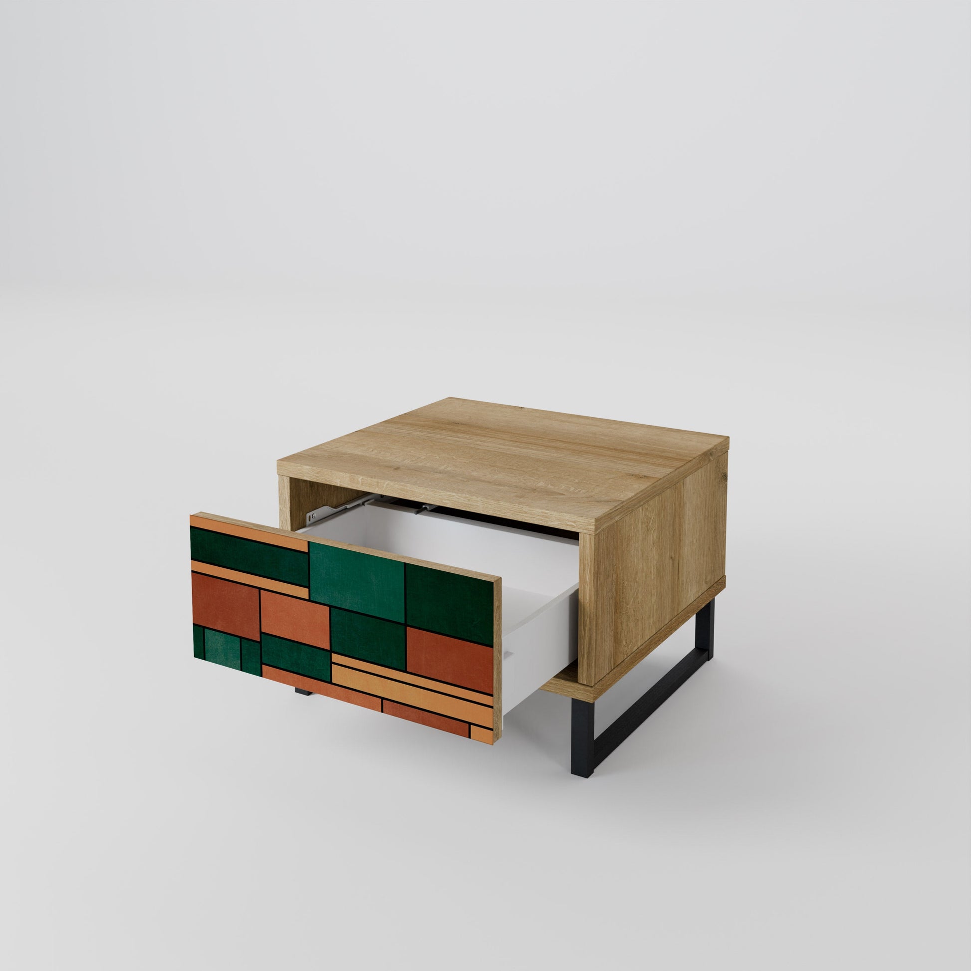 EARTHY FIGURES Nightstand in Oak Effect