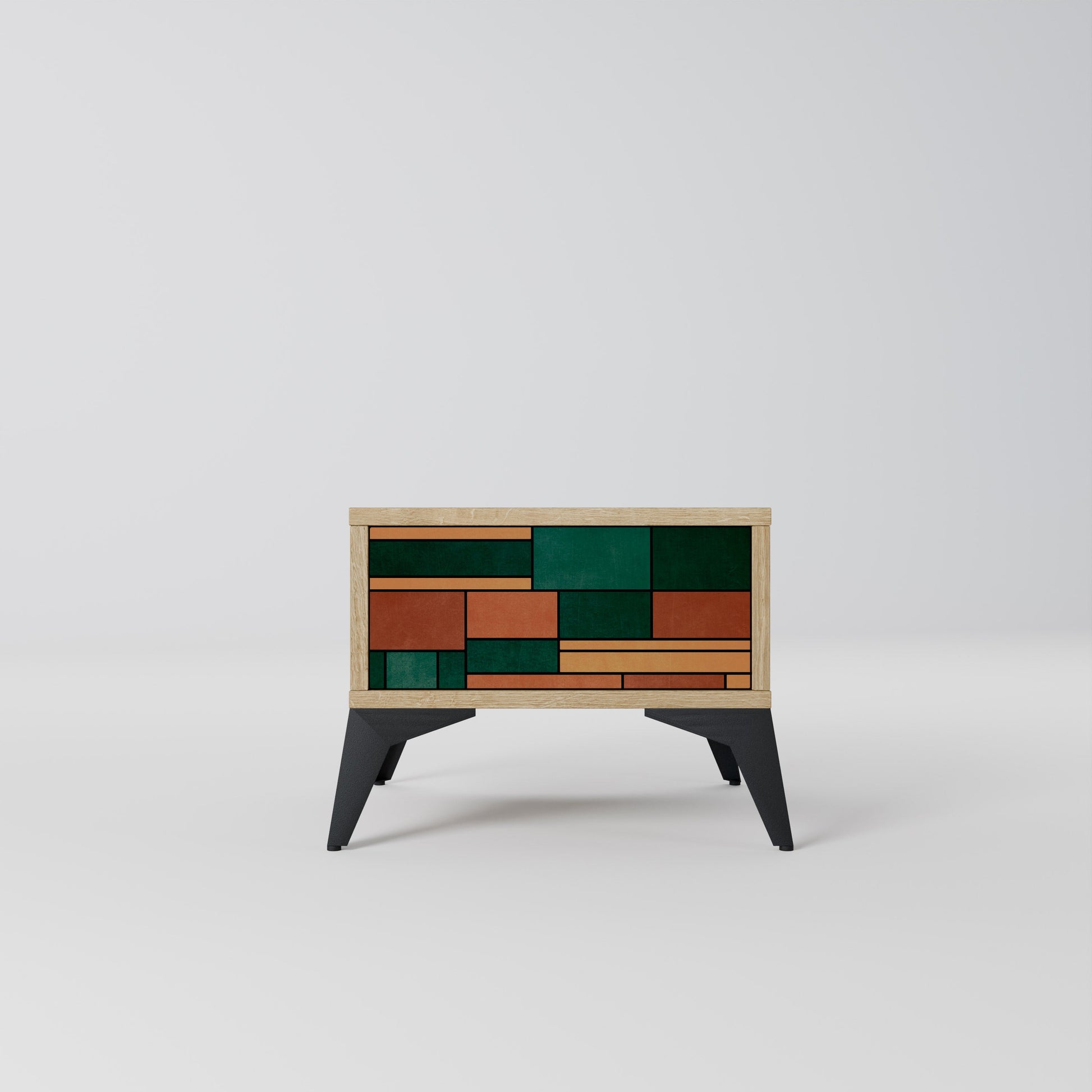 EARTHY FIGURES Nightstand in Oak Effect