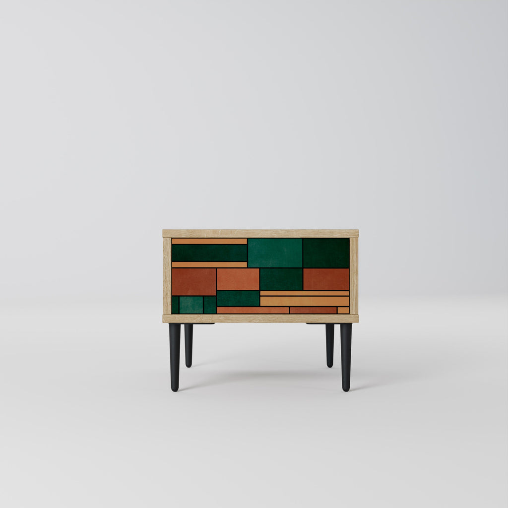 EARTHY FIGURES Nightstand in Oak Effect