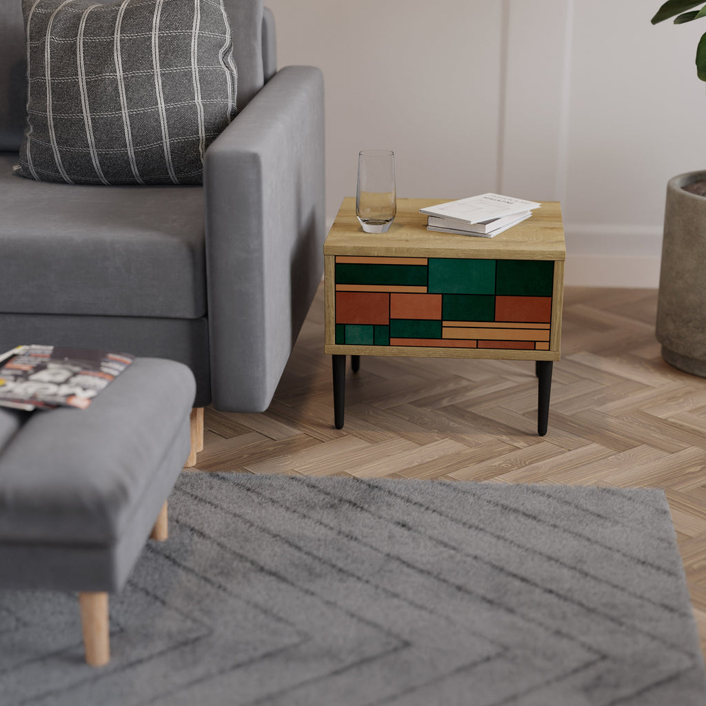 EARTHY FIGURES Nightstand in Oak Effect