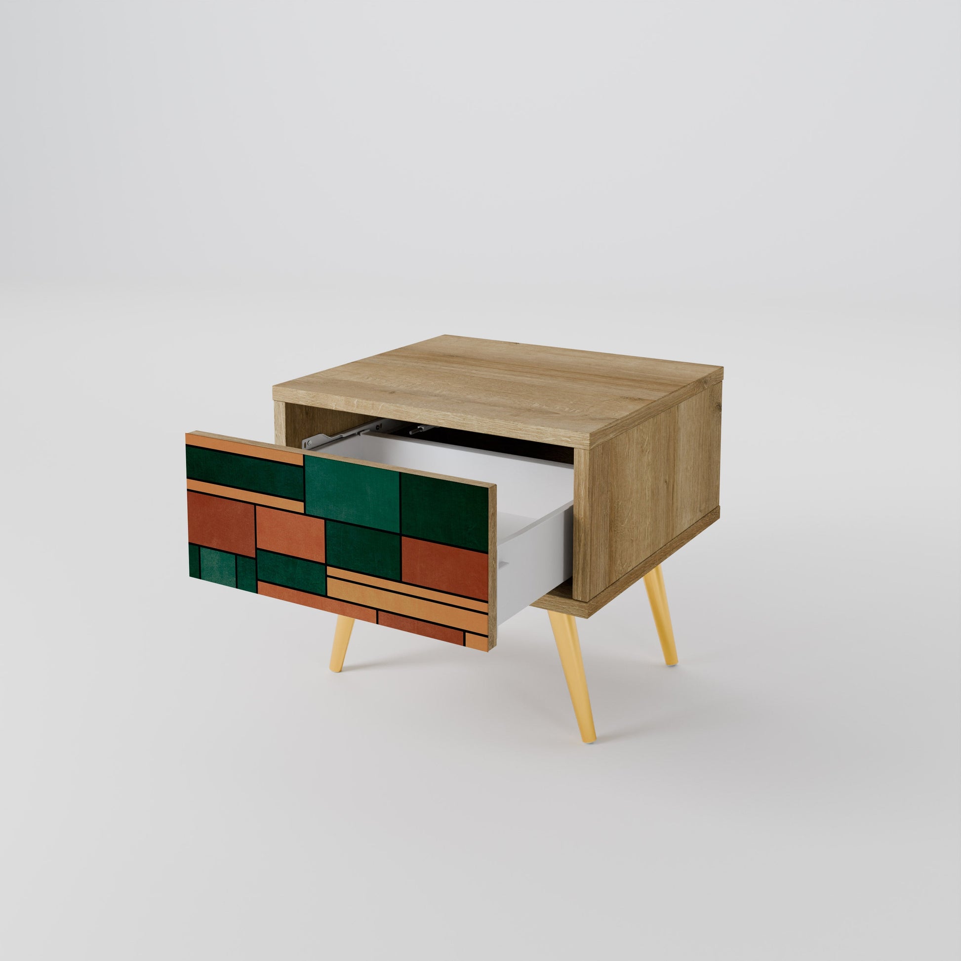 EARTHY FIGURES Nightstand in Oak Effect