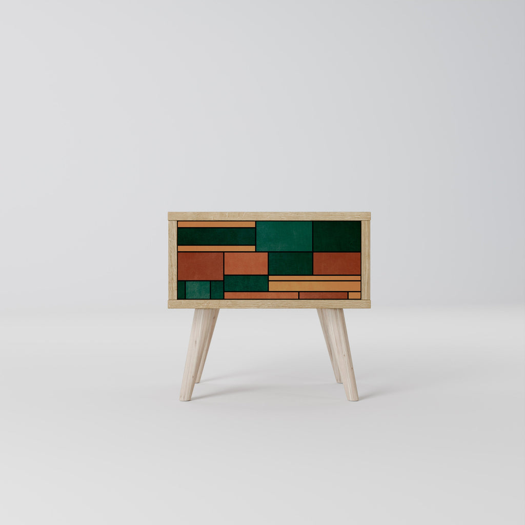 EARTHY FIGURES Nightstand in Oak Effect