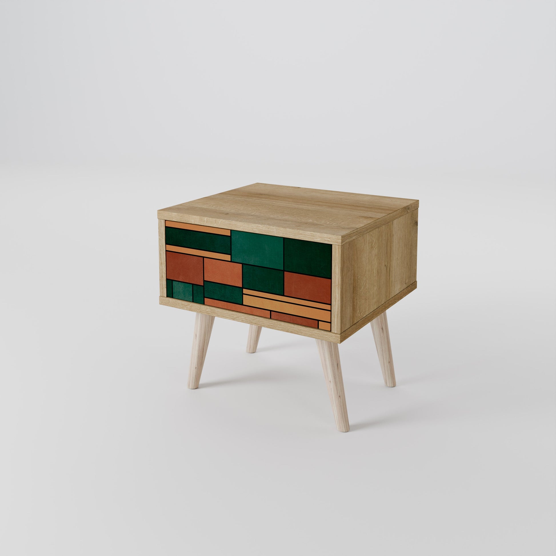 EARTHY FIGURES Nightstand in Oak Effect