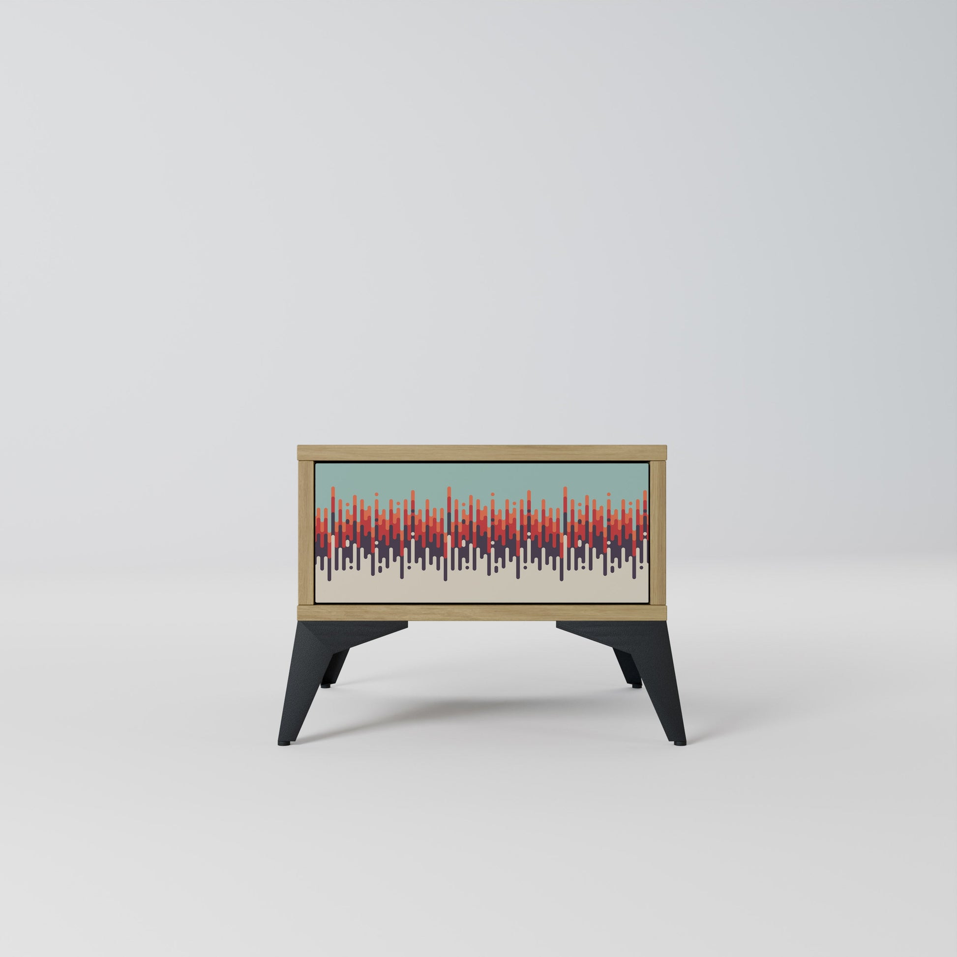 Table de chevet CHROMA CONTOURS effet chêne