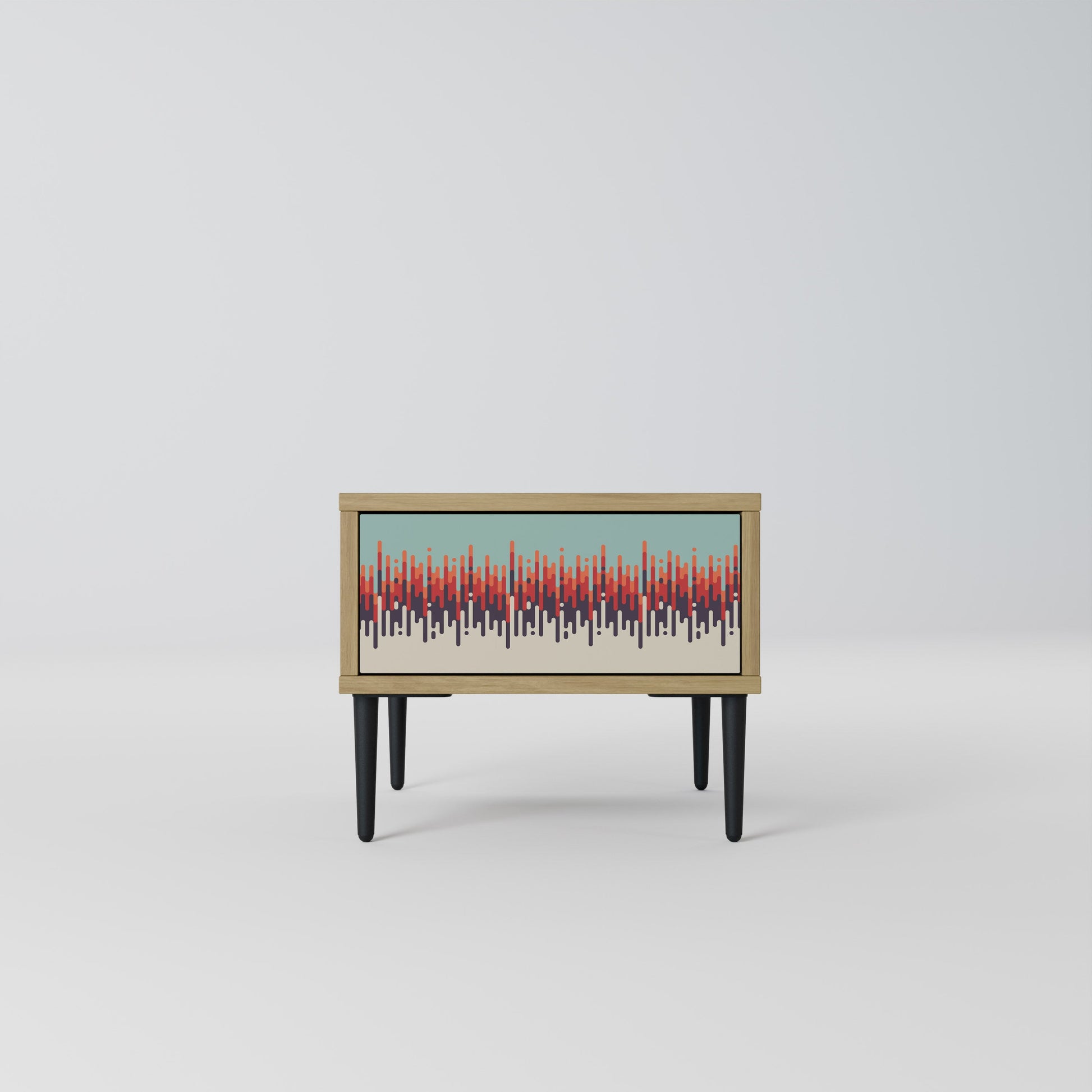 Table de chevet CHROMA CONTOURS effet chêne