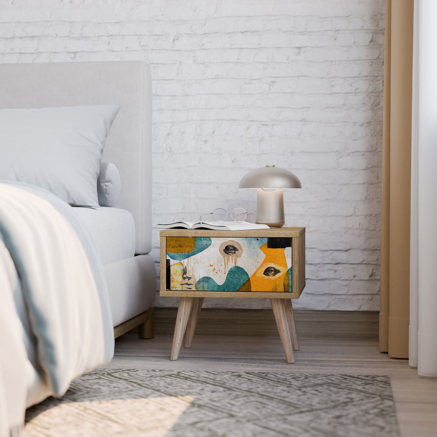 ABSTRACT FACES Nightstand