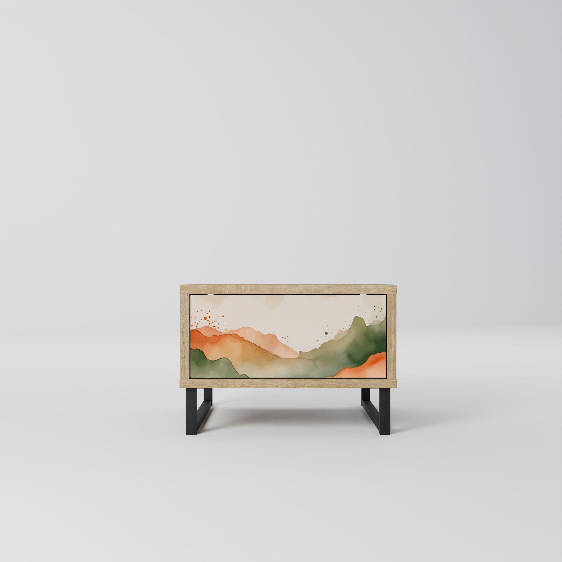 Table de chevet WATERCOLOR PEAKS effet chêne