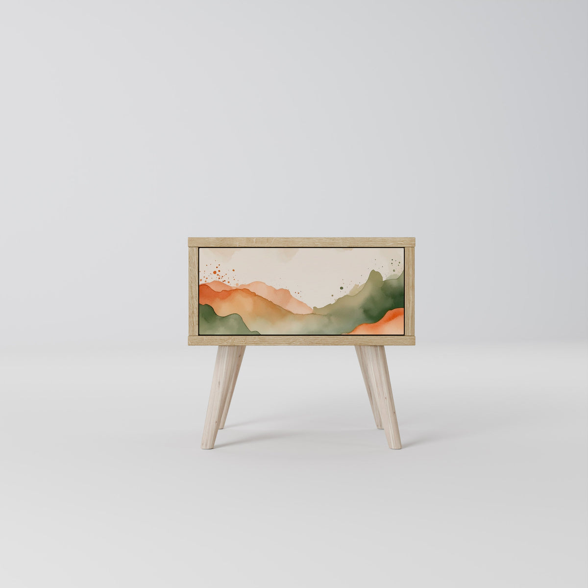 Table de chevet WATERCOLOR PEAKS effet chêne