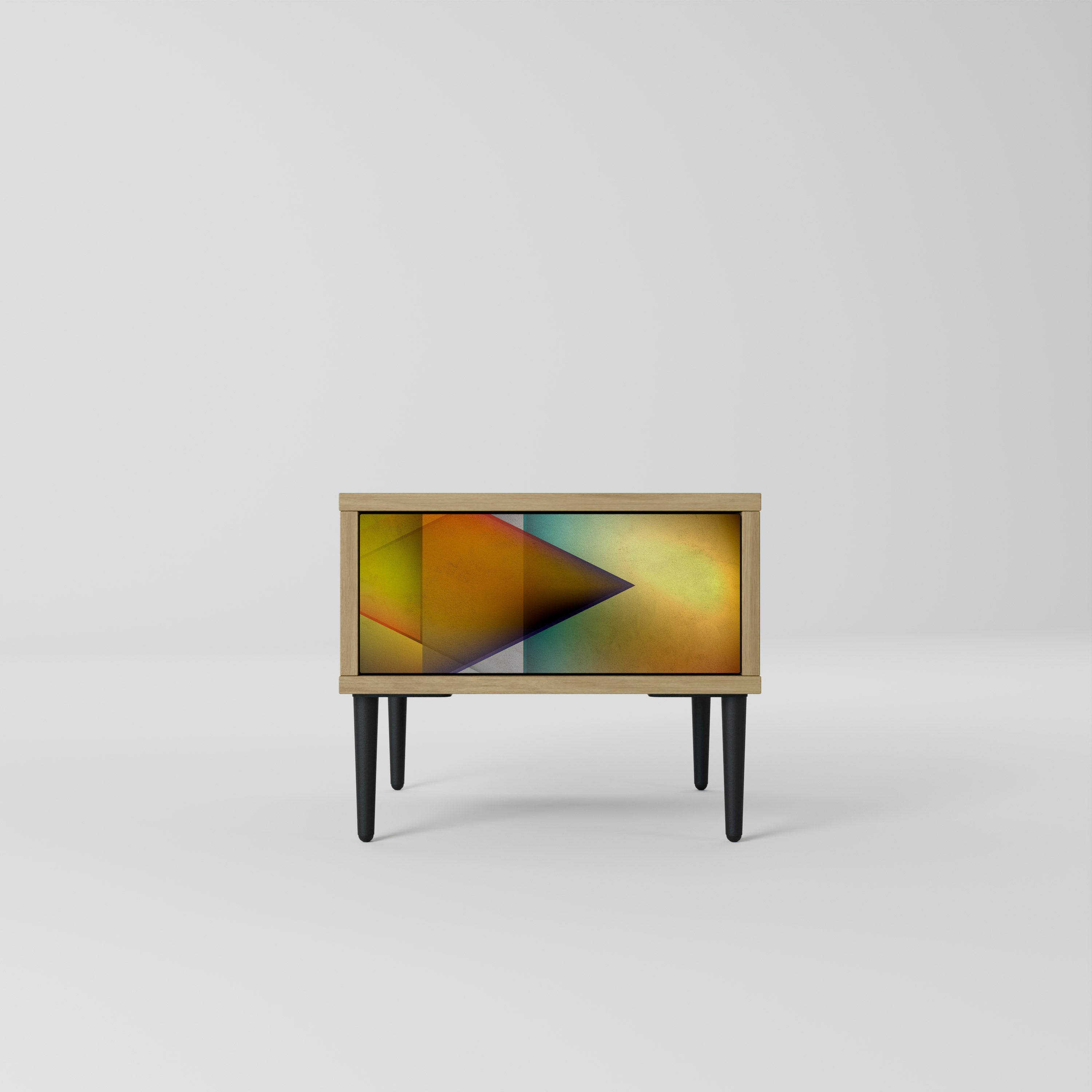 PIERCING SHARPNESS Nightstand in Oak Effect