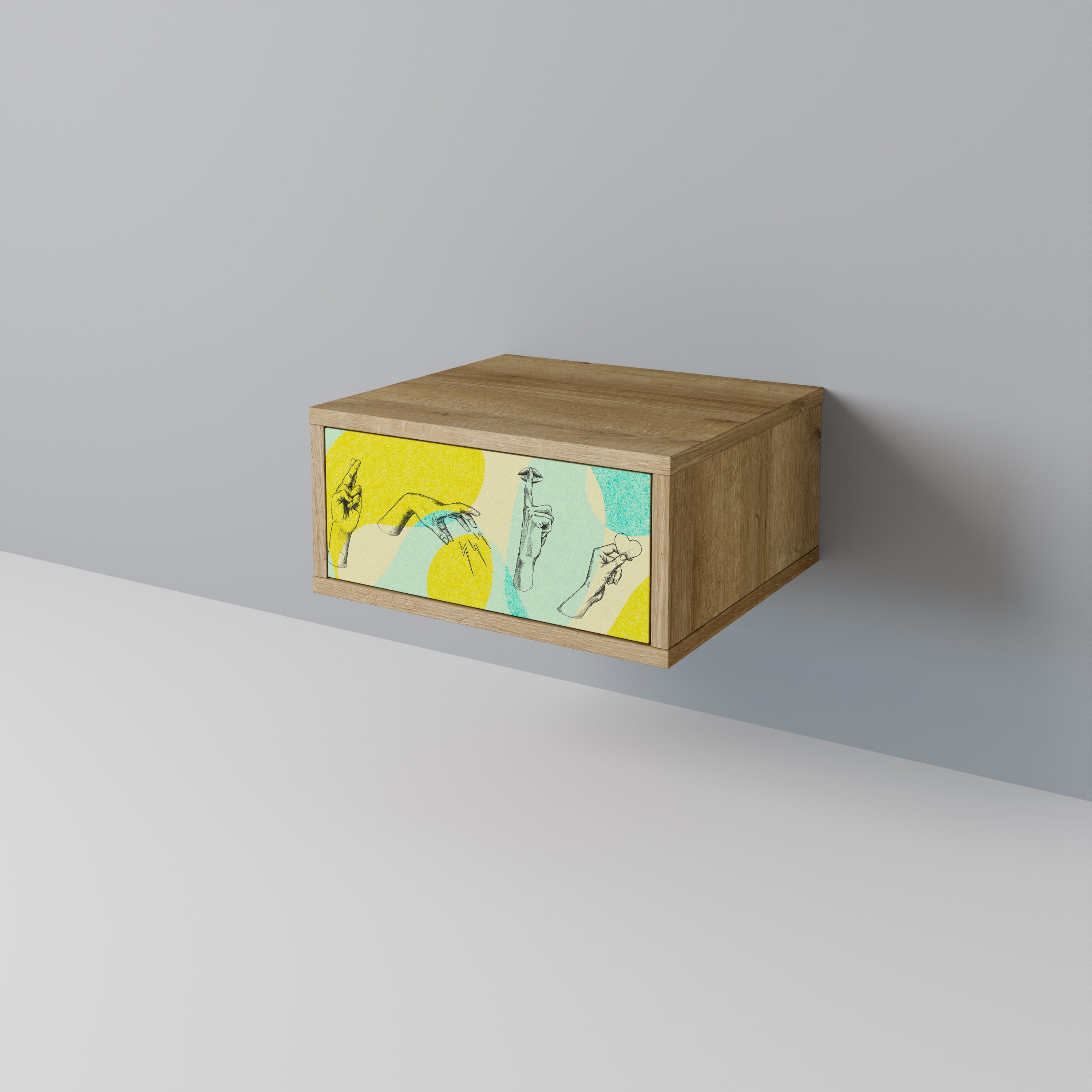 BODY LANGUAGE Nightstand in Oak Effect