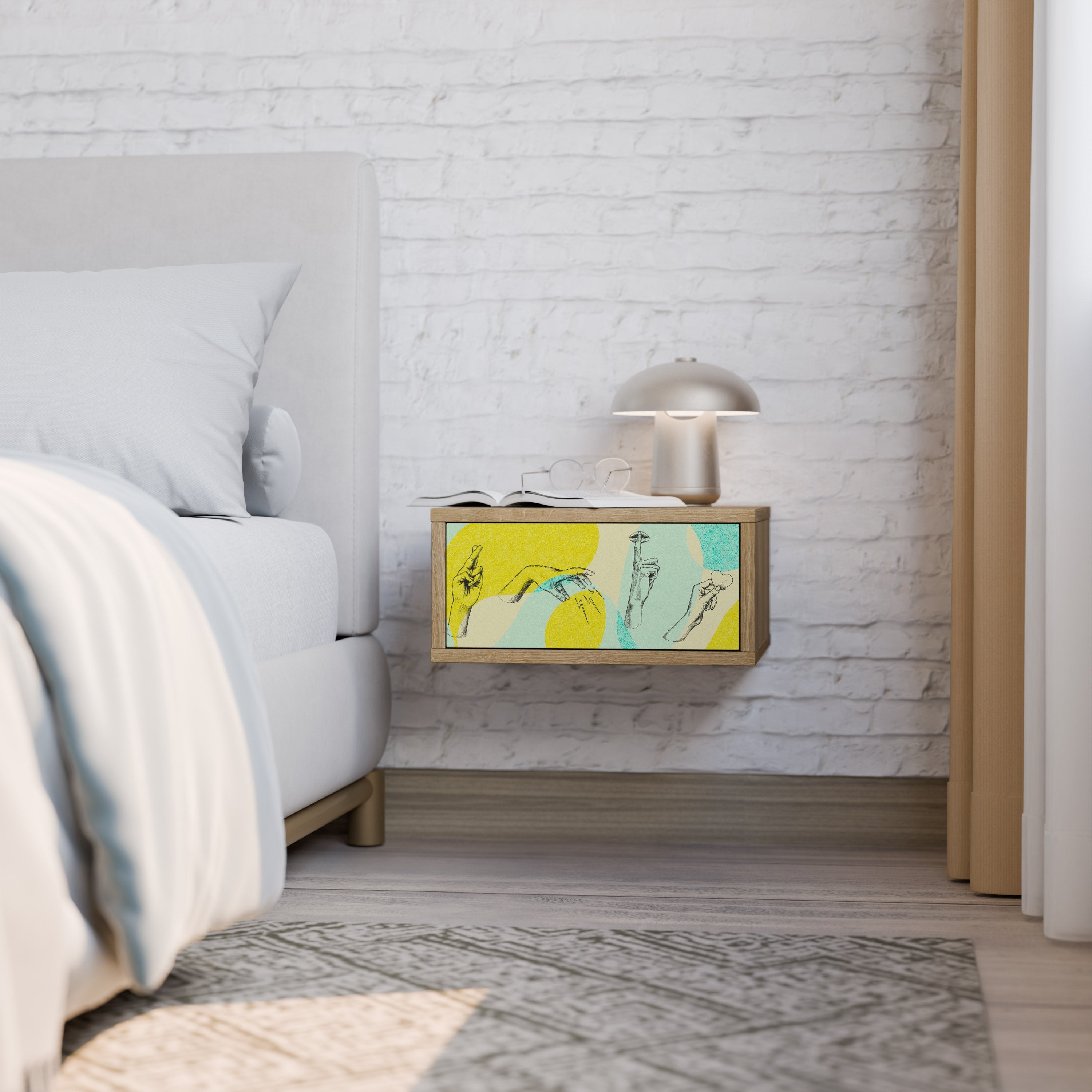 BODY LANGUAGE Nightstand in Oak Effect