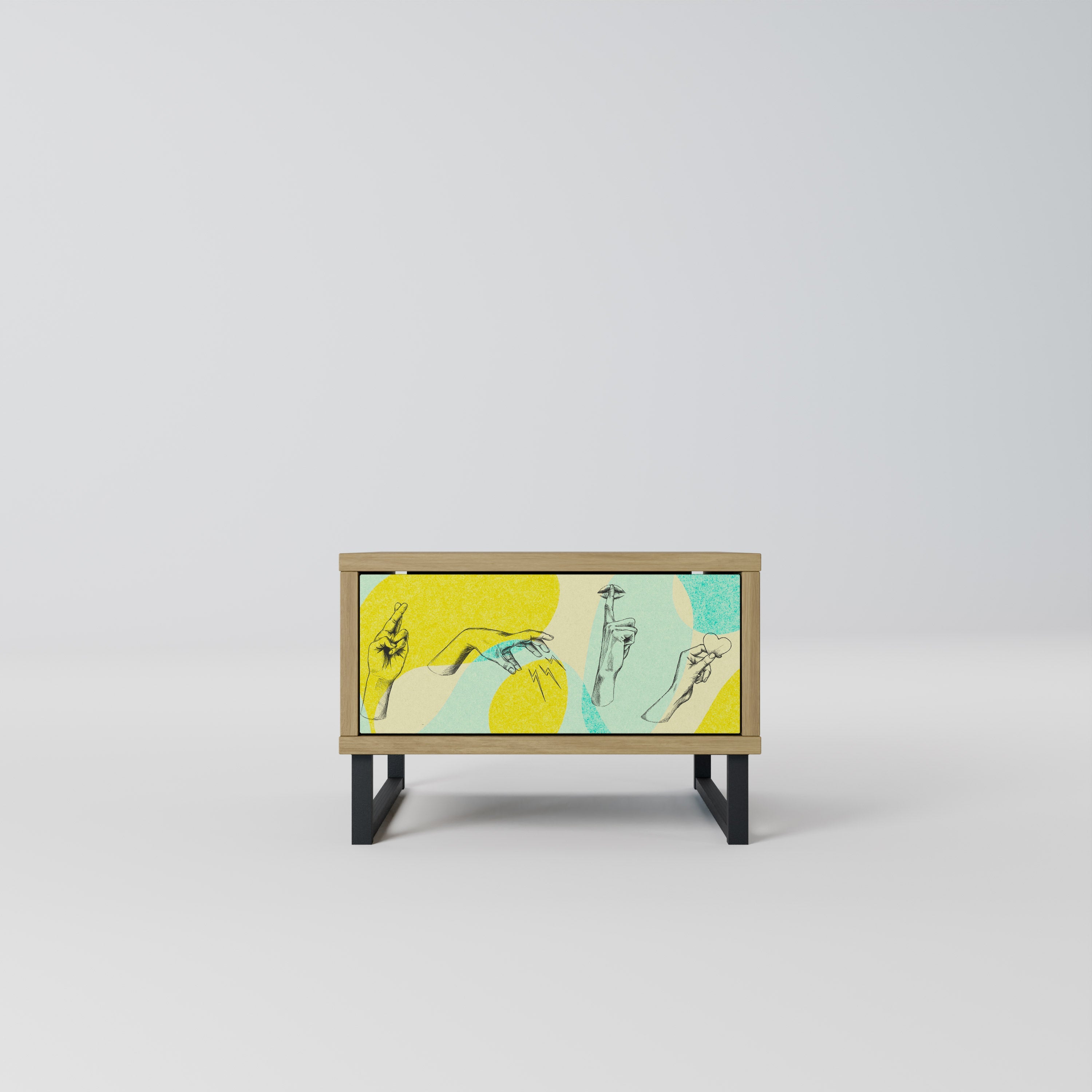 BODY LANGUAGE Nightstand in Oak Effect