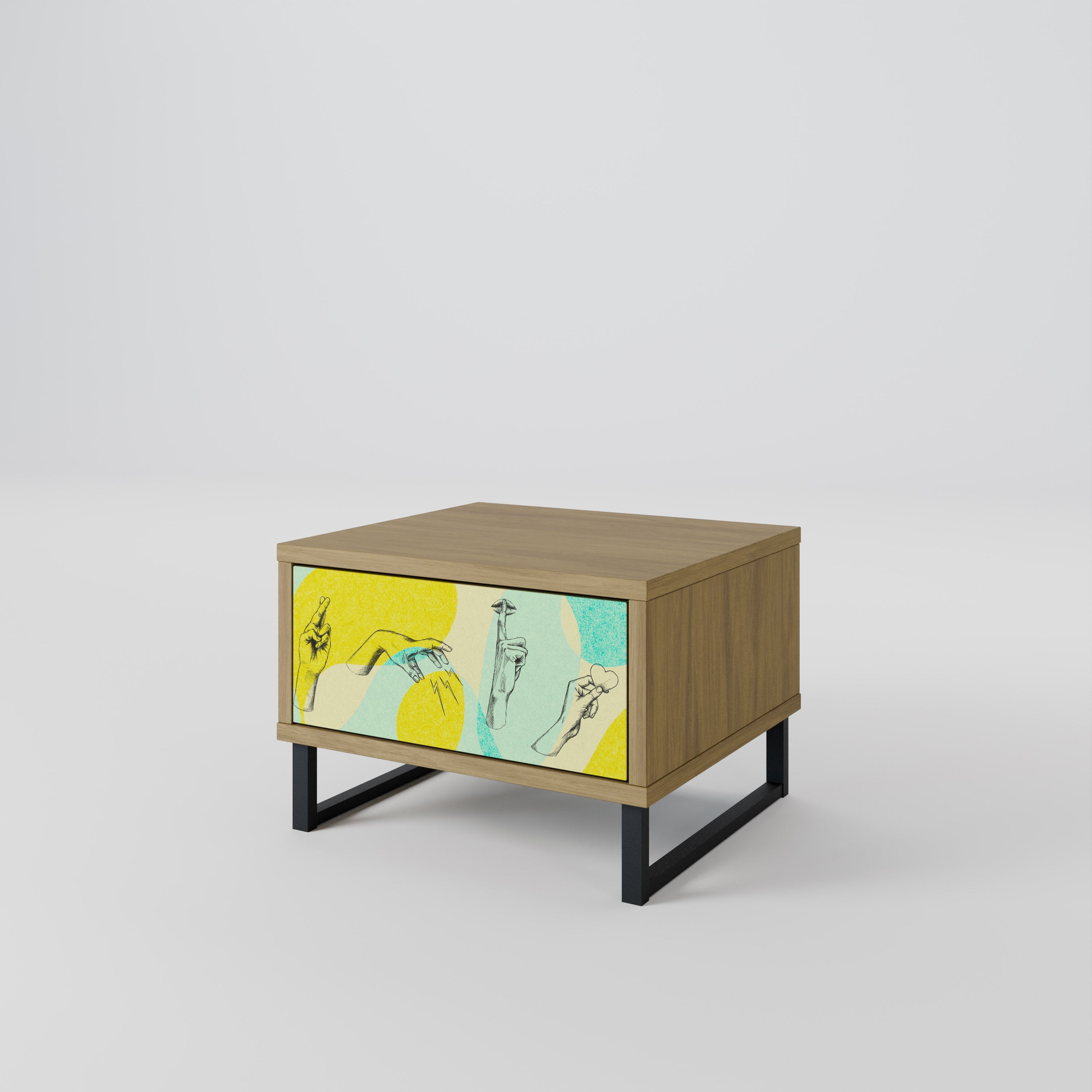 BODY LANGUAGE Nightstand in Oak Effect