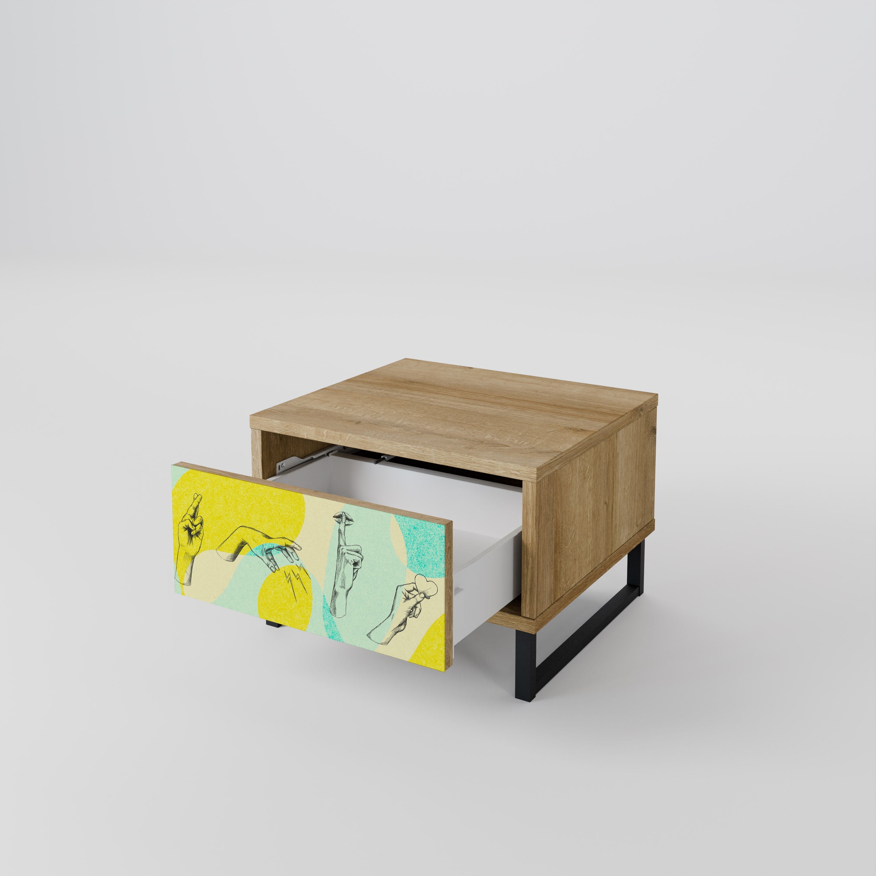 BODY LANGUAGE Nightstand in Oak Effect