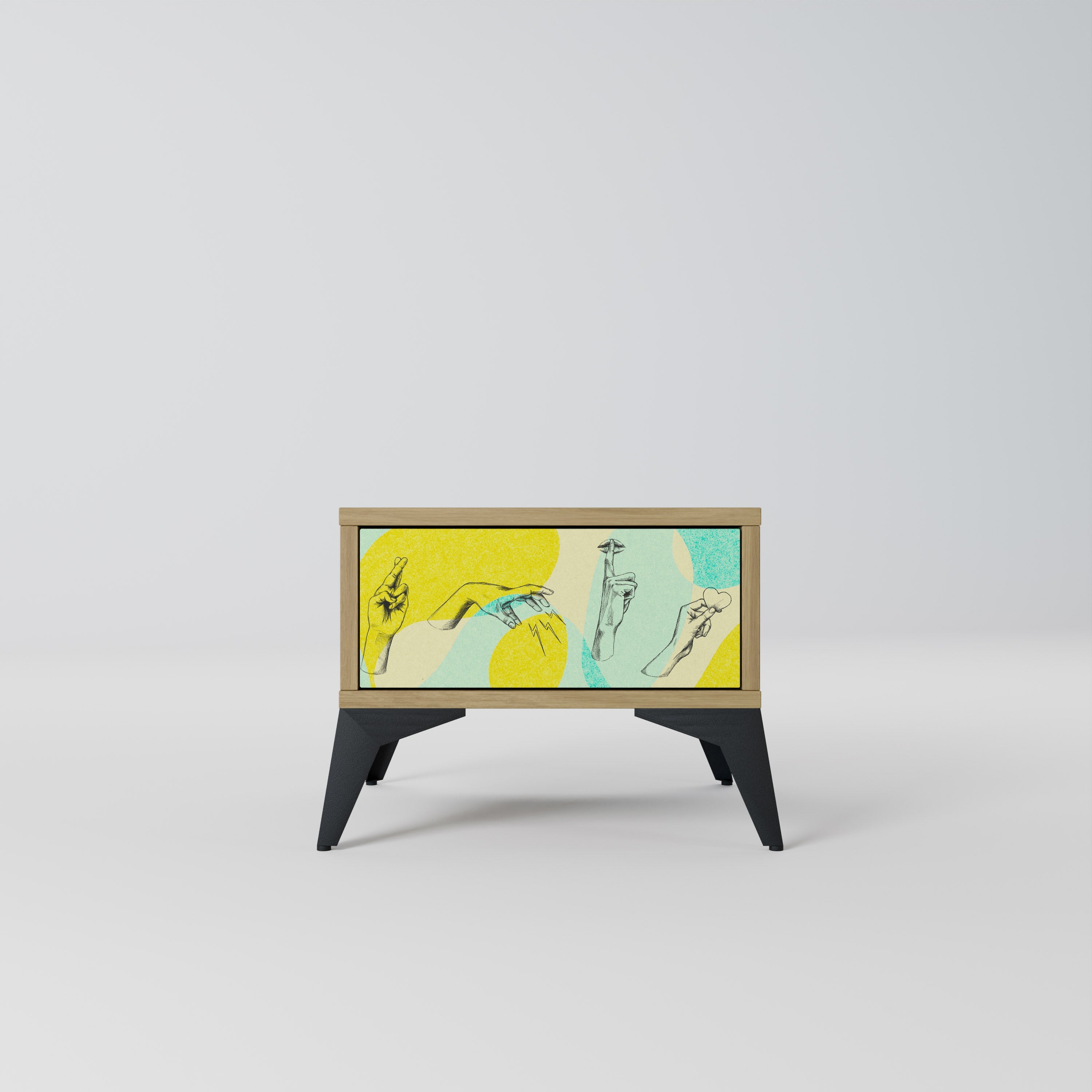 BODY LANGUAGE Nightstand in Oak Effect