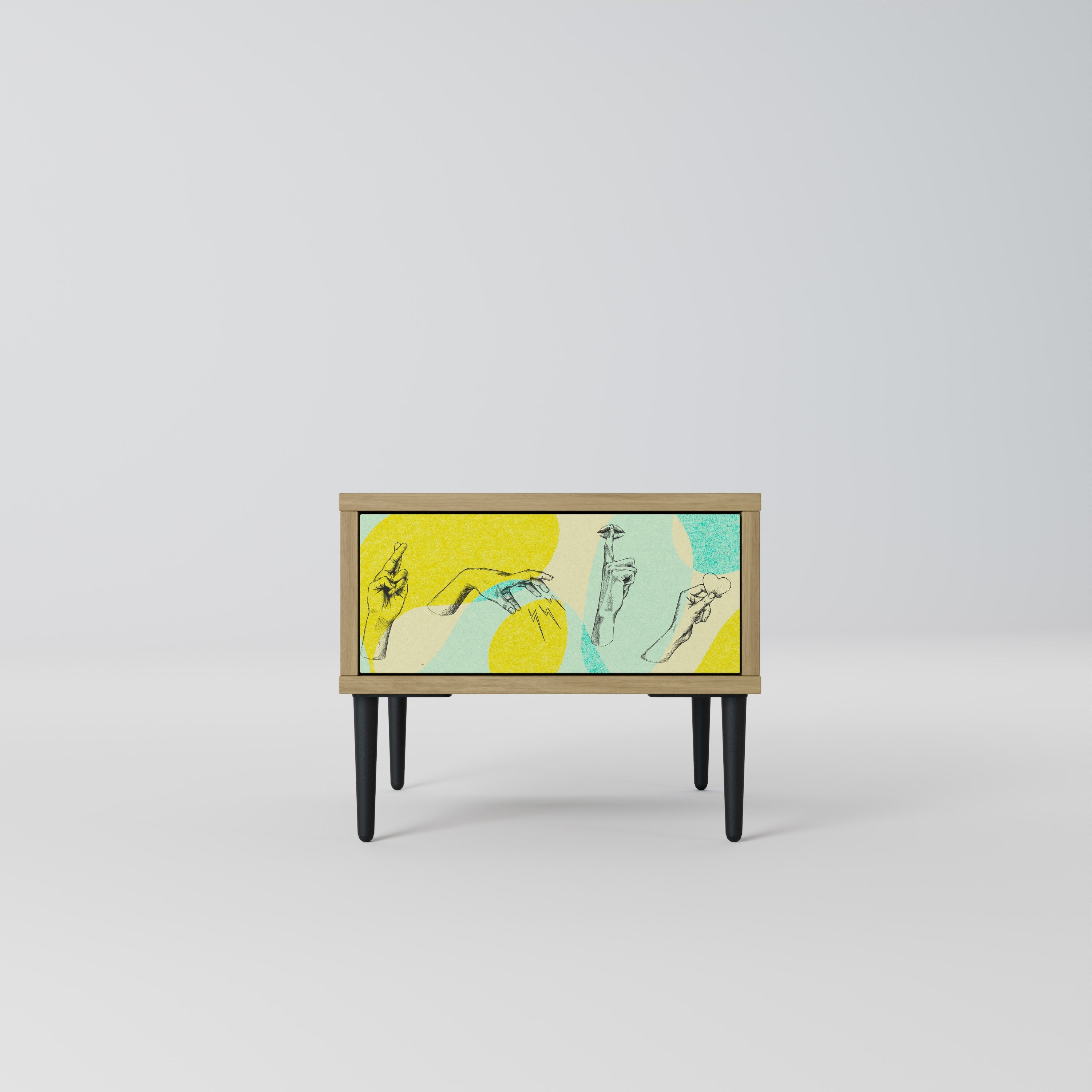 BODY LANGUAGE Nightstand in Oak Effect