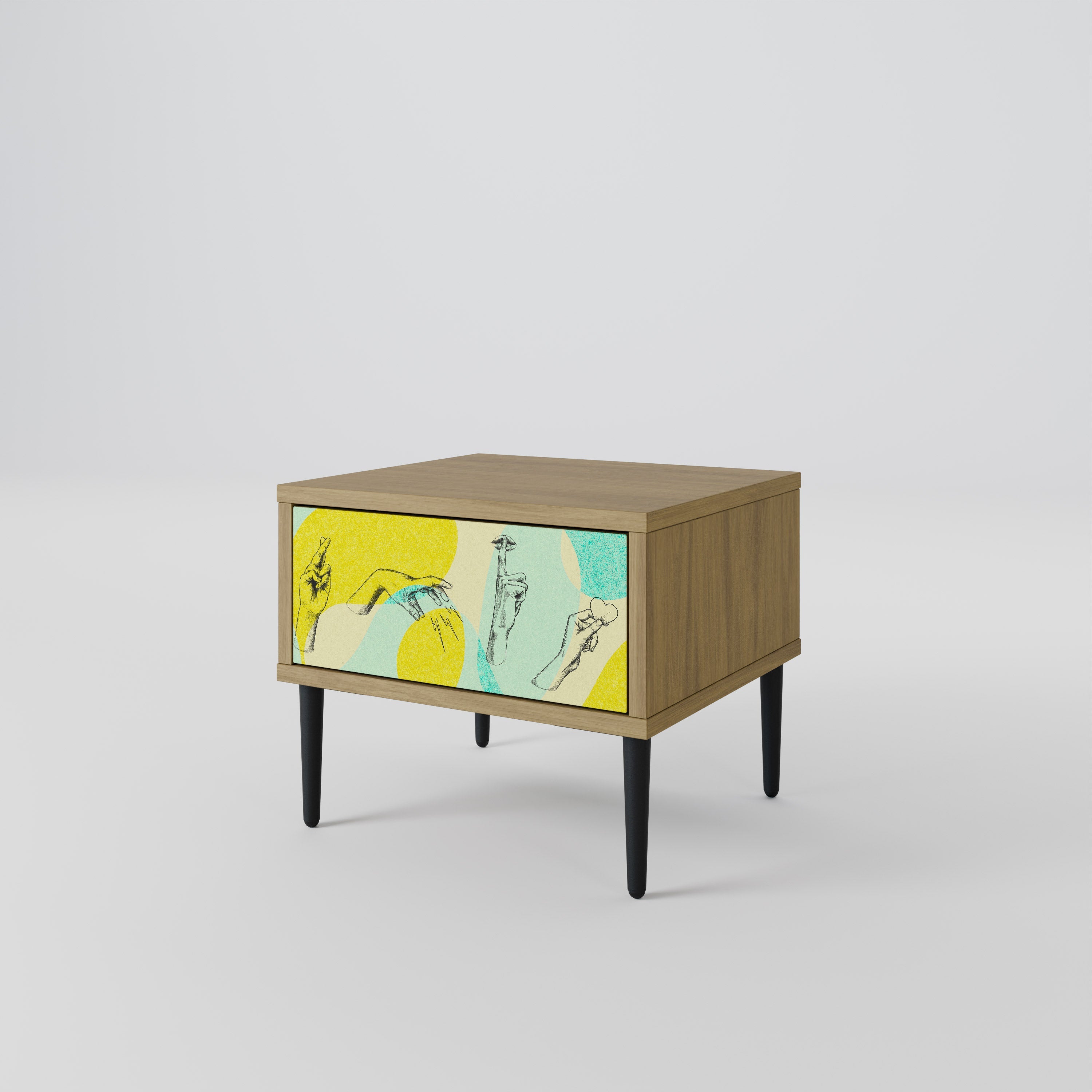 BODY LANGUAGE Nightstand in Oak Effect