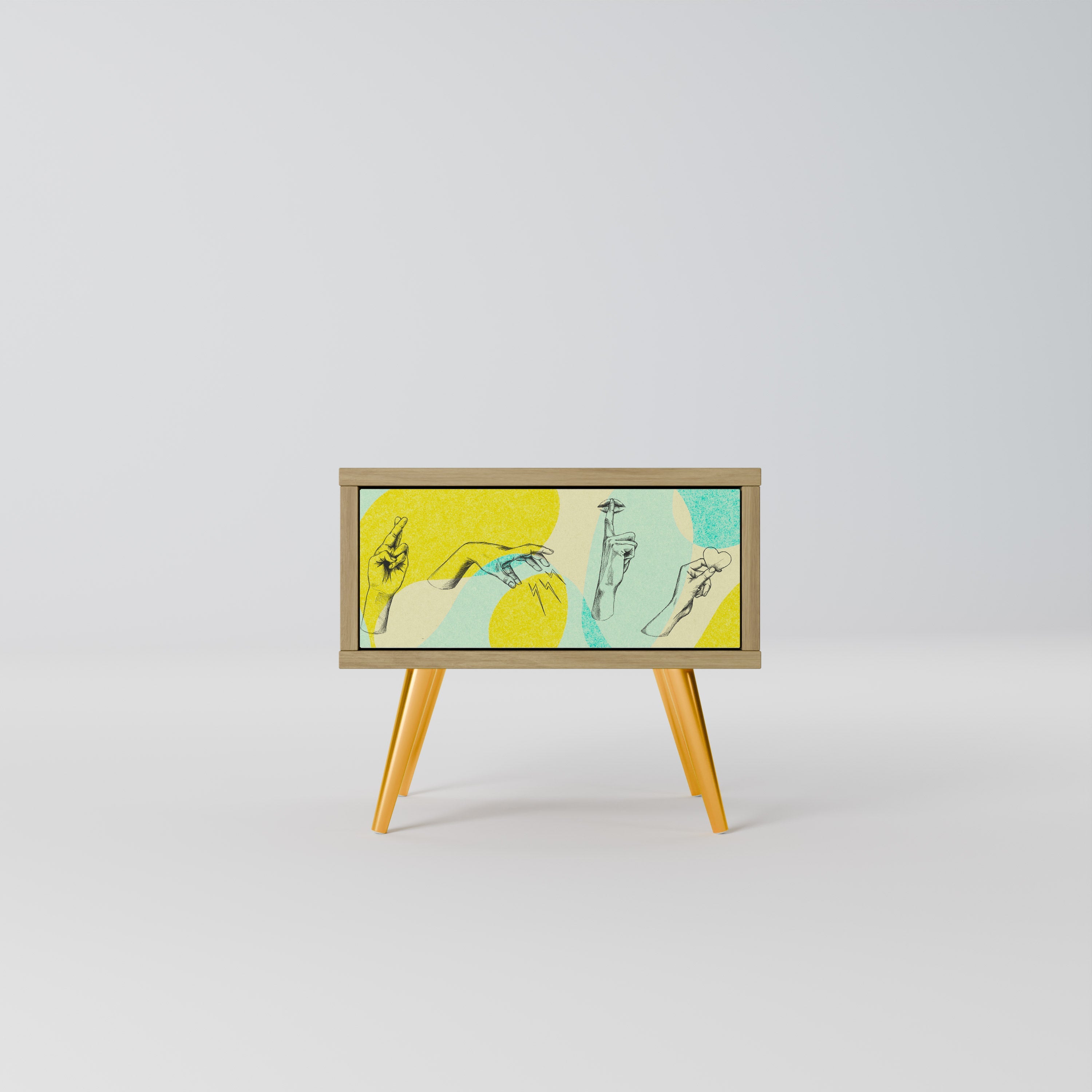 BODY LANGUAGE Nightstand in Oak Effect