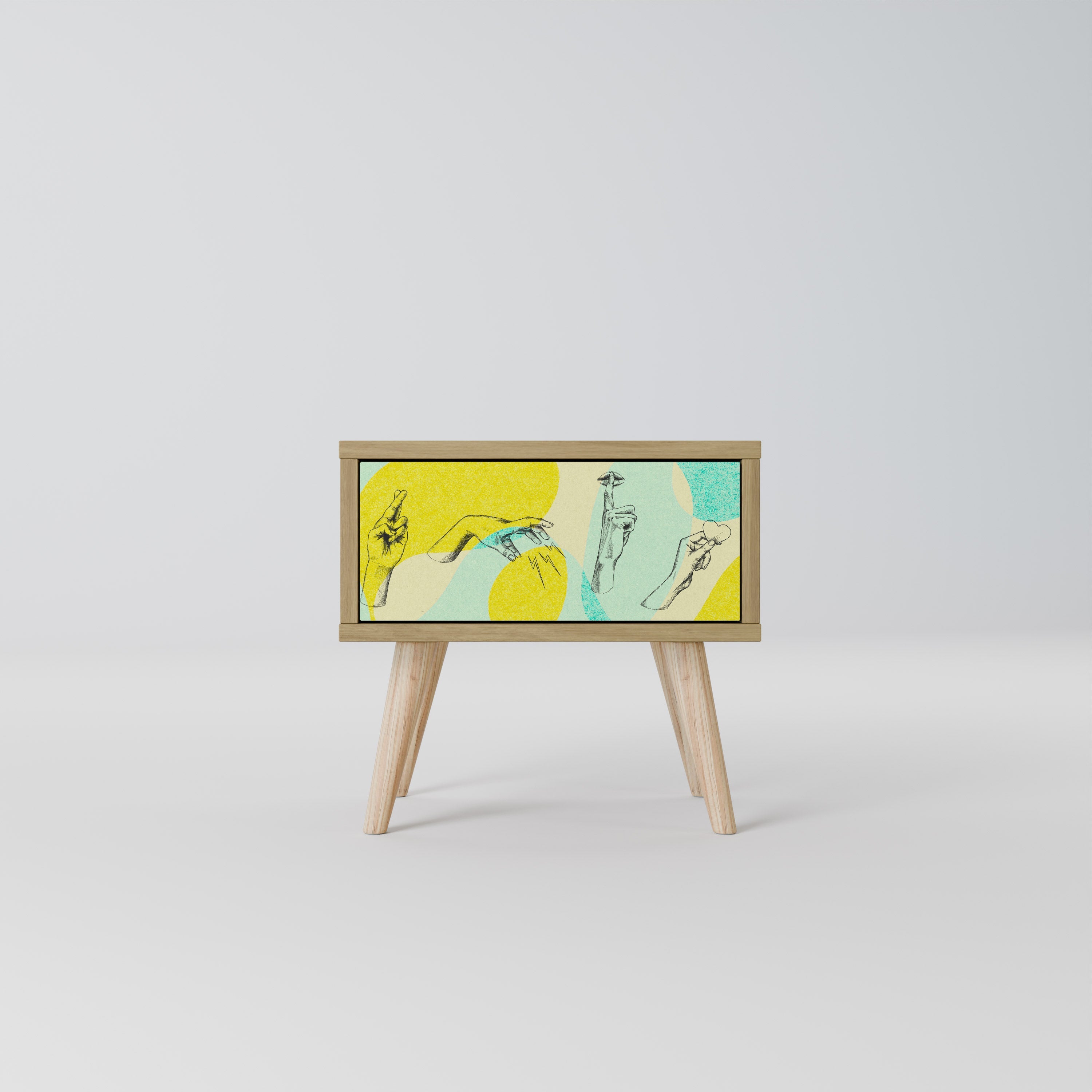 BODY LANGUAGE Nightstand in Oak Effect