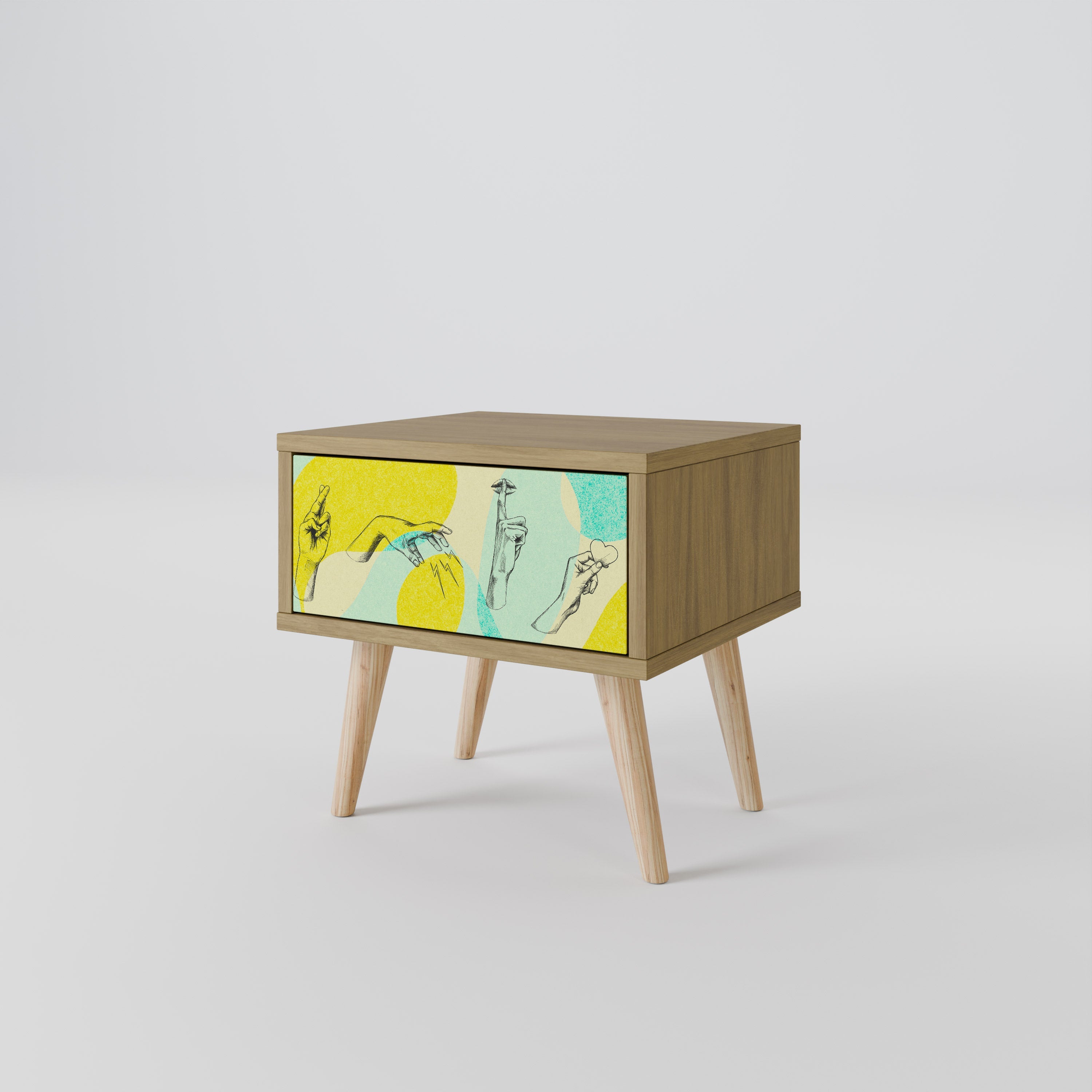 BODY LANGUAGE Nightstand in Oak Effect