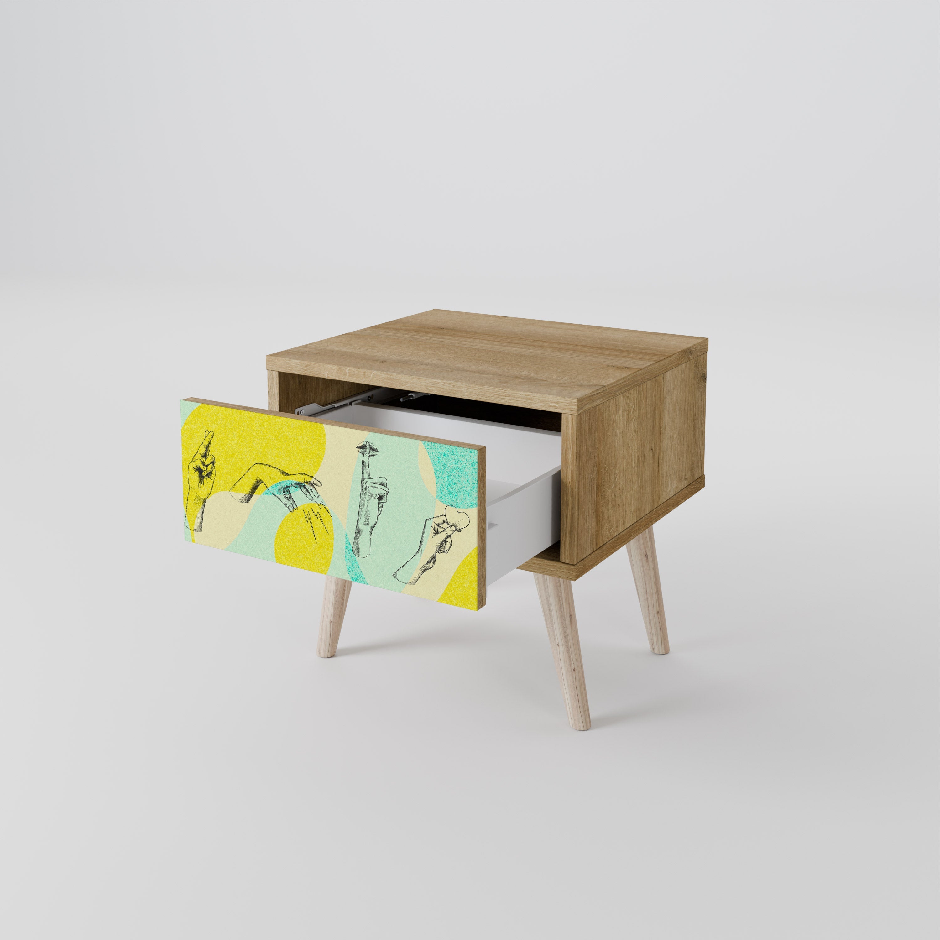BODY LANGUAGE Nightstand in Oak Effect